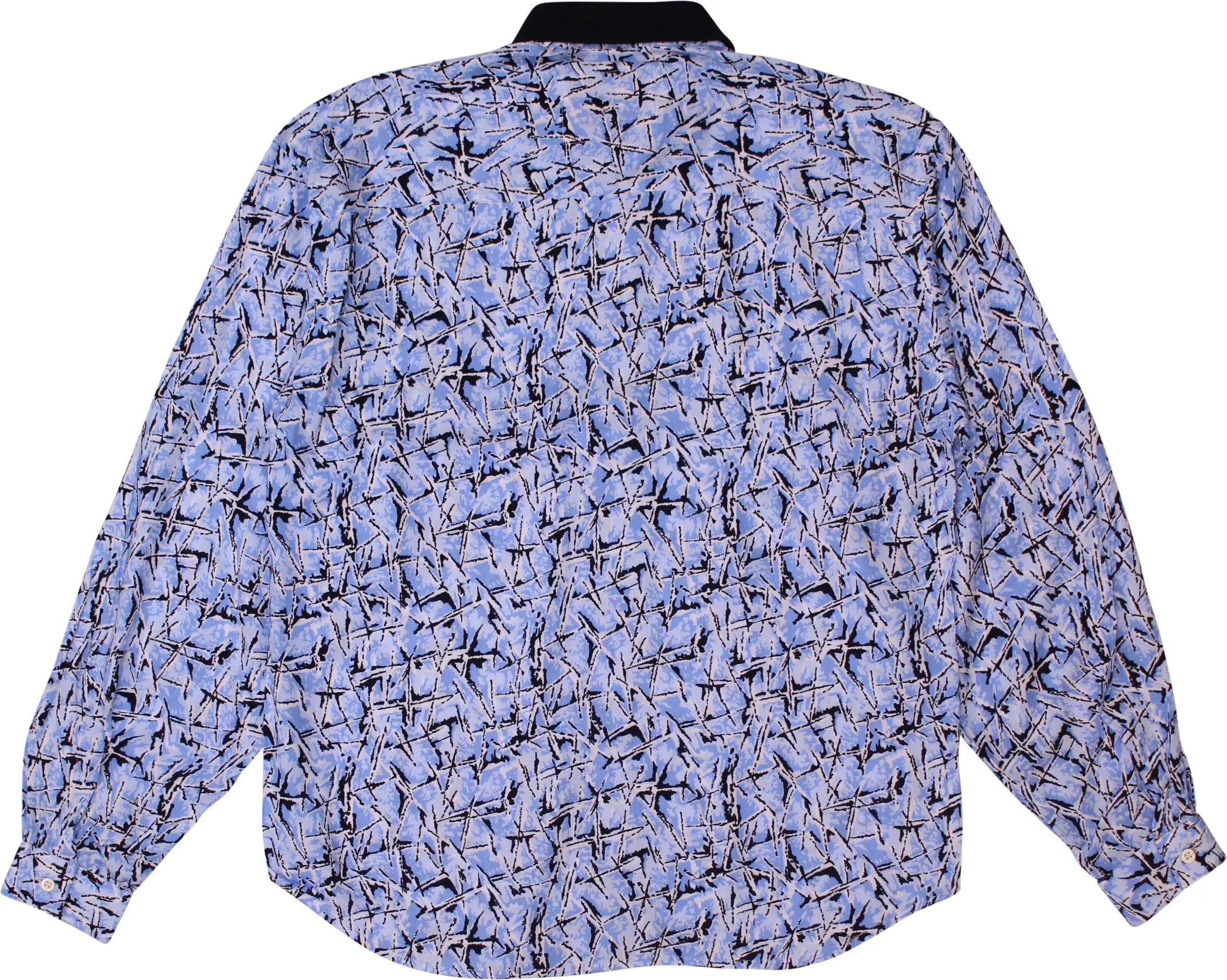 Fullix - Blue Printed Blouse- ThriftTale.com - Vintage and second handclothing