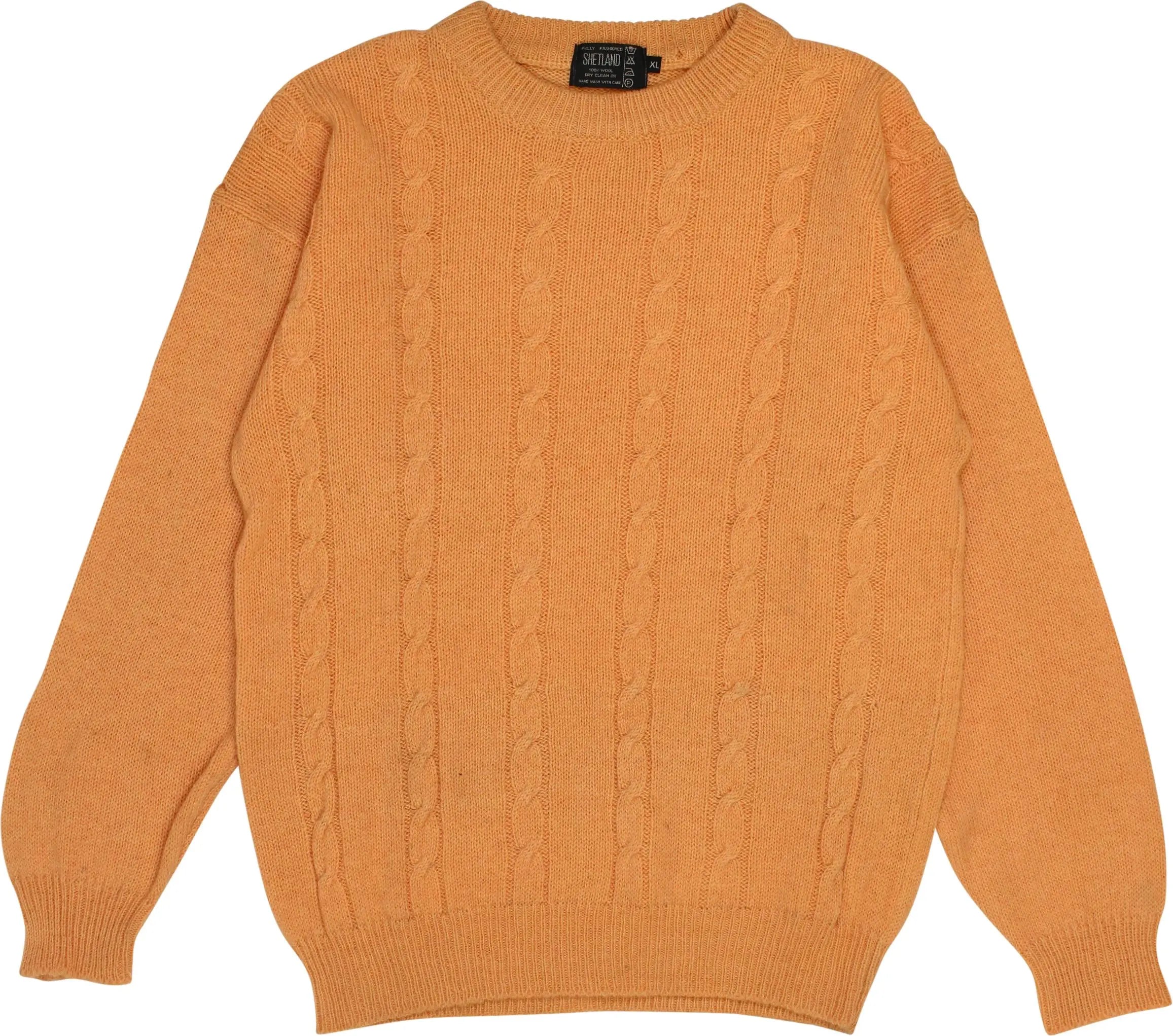 Fully Fashioned - Shetland Wool Cable Knit Jumper- ThriftTale.com - Vintage and second handclothing