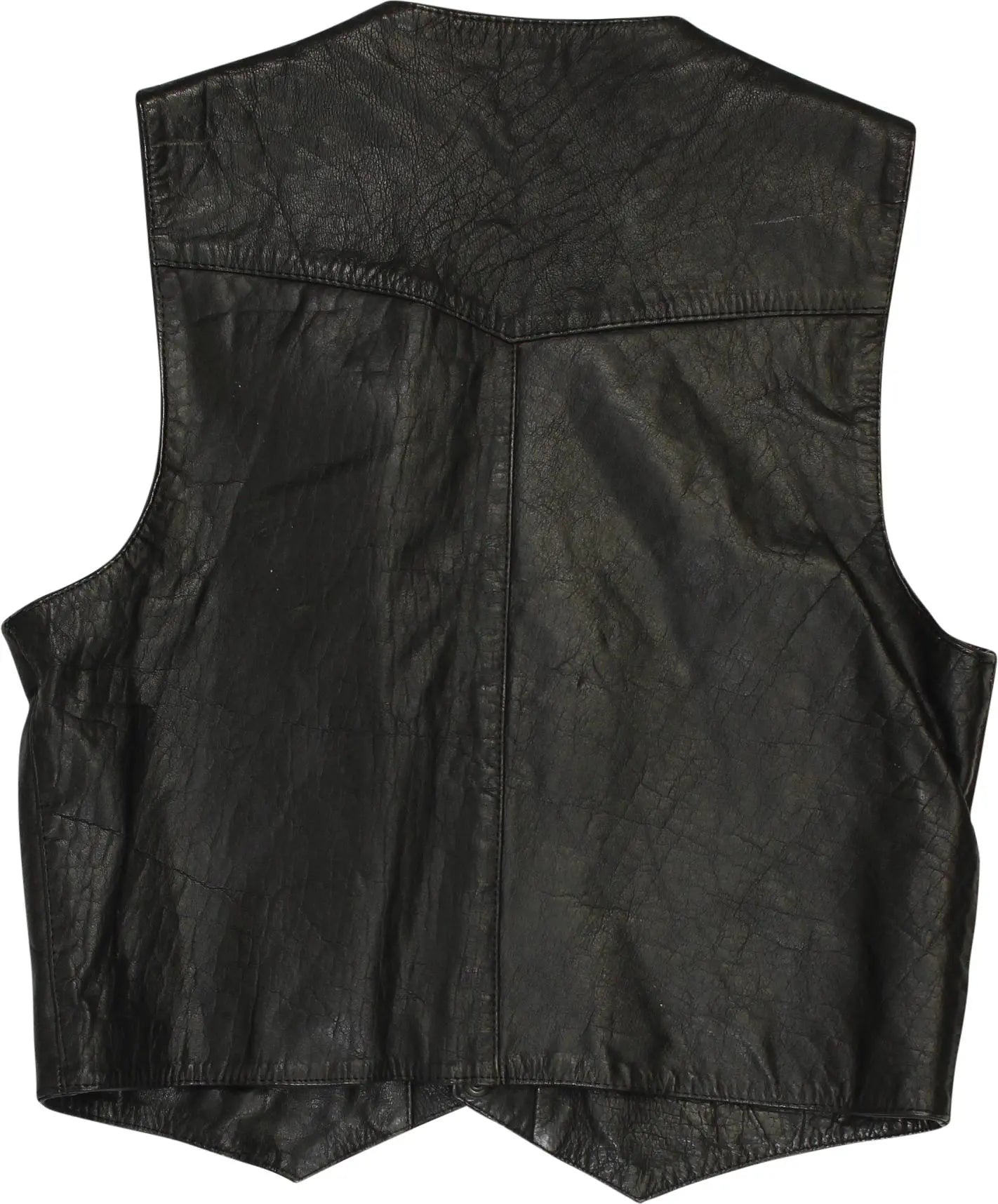 Fuscaldi - Leather Waistcoat- ThriftTale.com - Vintage and second handclothing