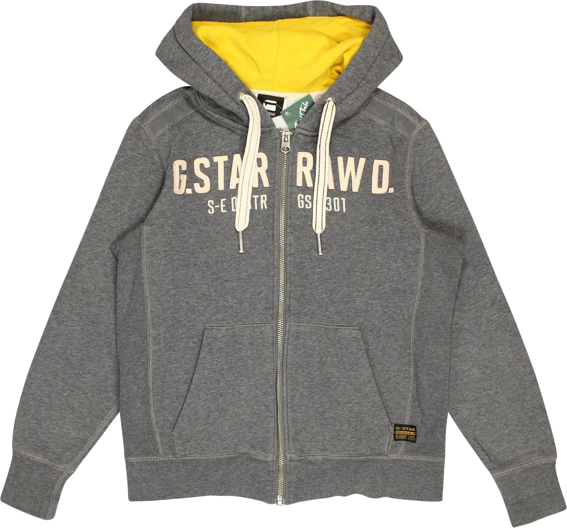 G-Star RAW - Grey Zip-up Hoodie by G-star RAW- ThriftTale.com - Vintage and second handclothing