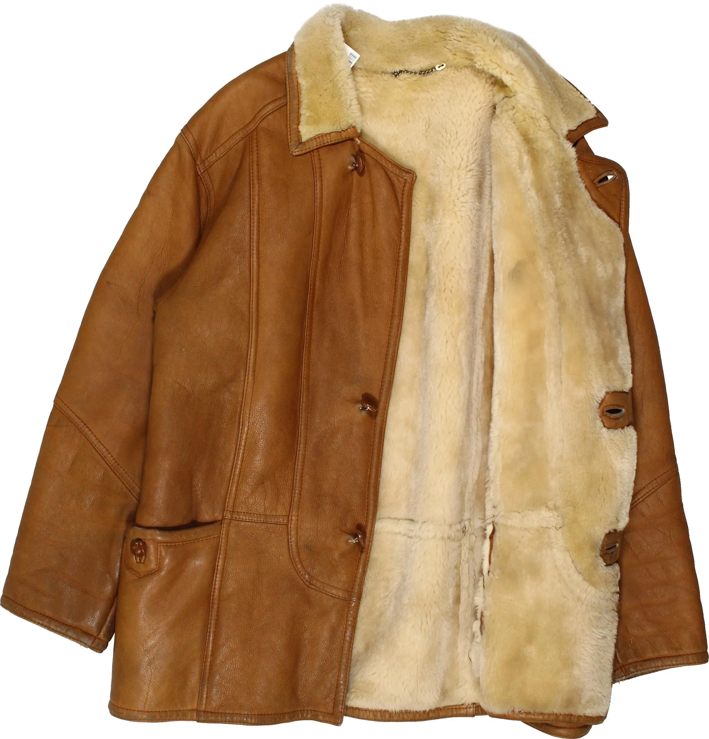 G. Piano - Shearling Coat- ThriftTale.com - Vintage and second handclothing