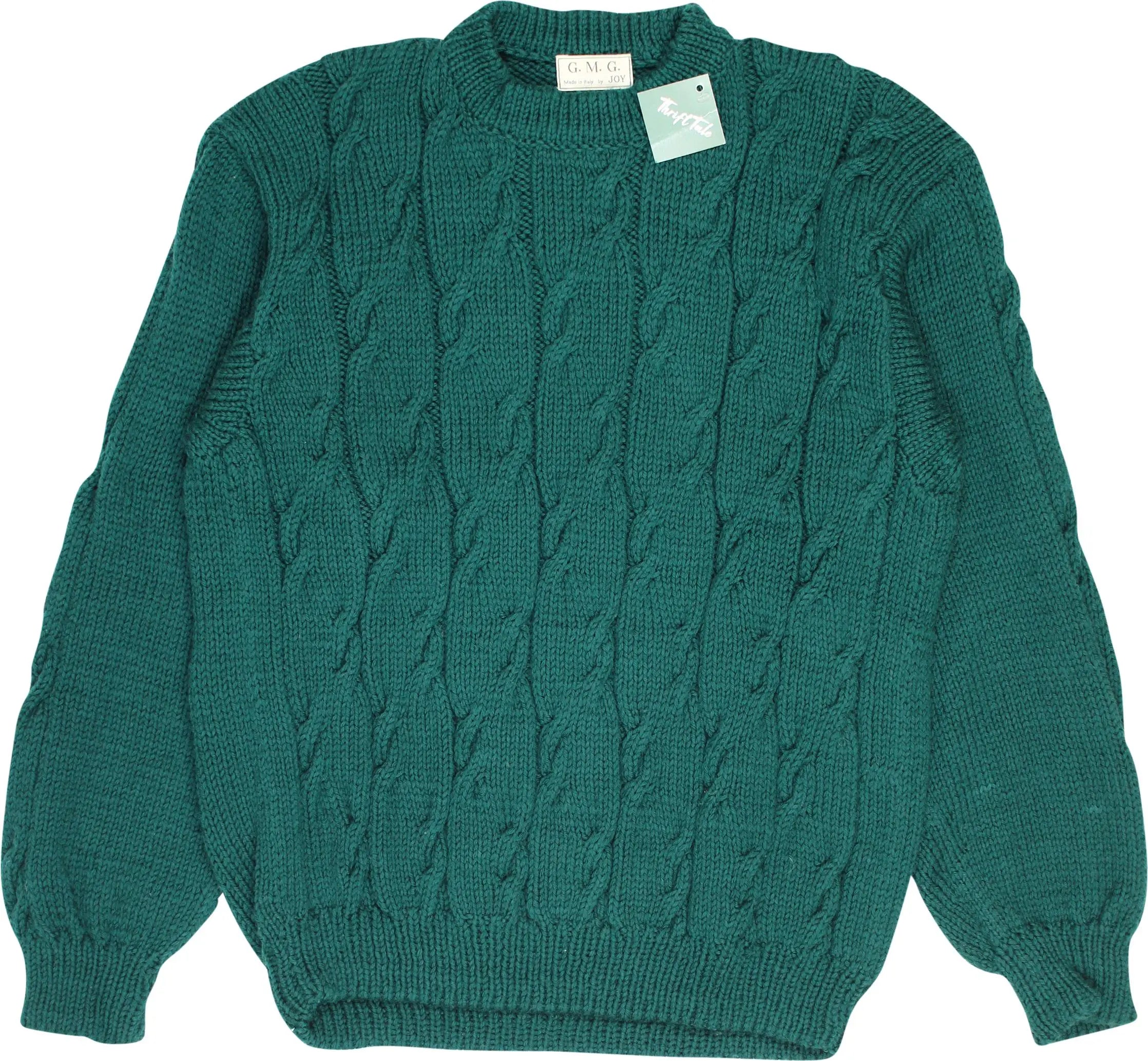G.M.G - Green Cable Jumper- ThriftTale.com - Vintage and second handclothing