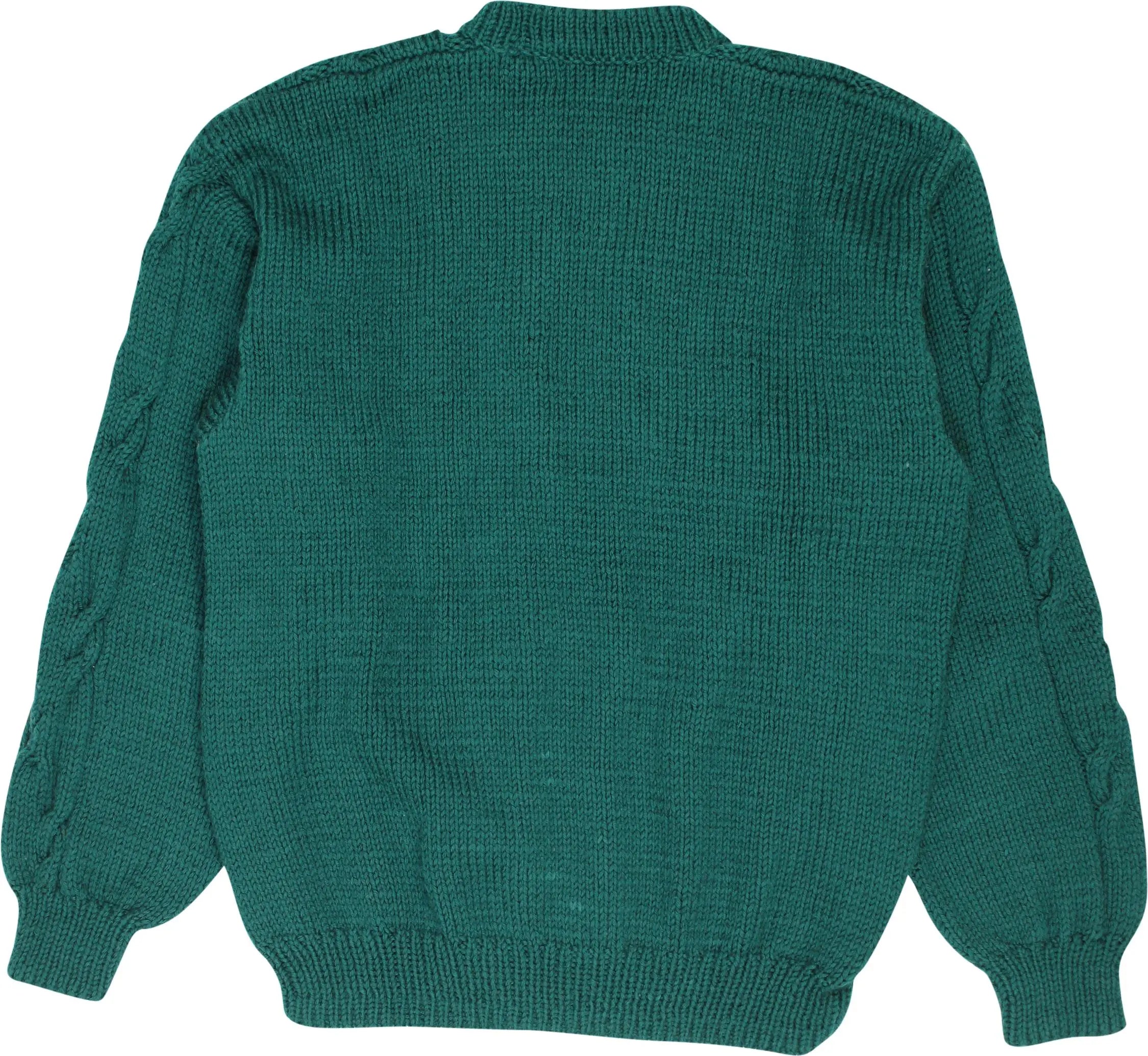 G.M.G - Green Cable Jumper- ThriftTale.com - Vintage and second handclothing