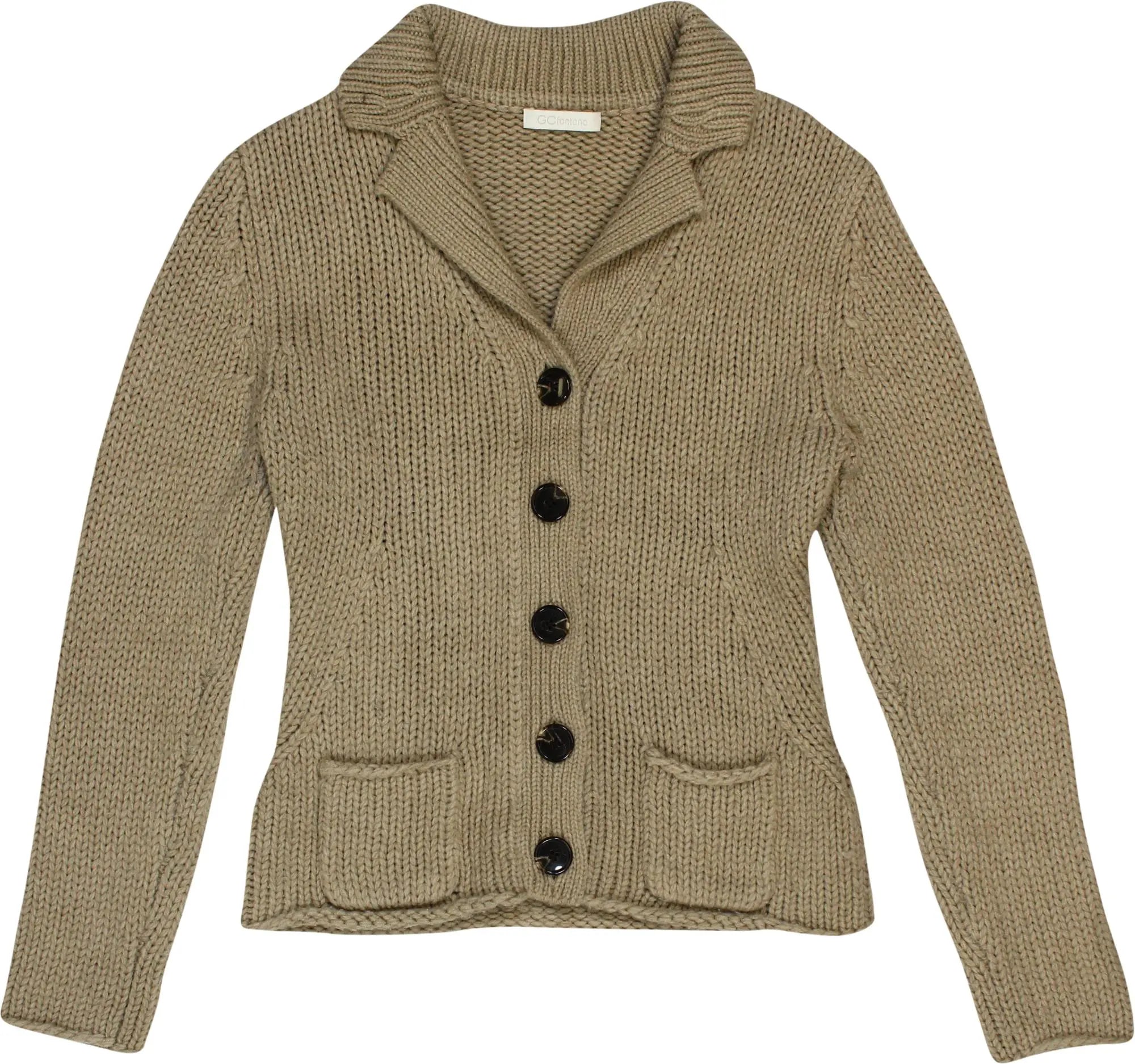 GC Fontana - Beige Knitted Cardigan- ThriftTale.com - Vintage and second handclothing