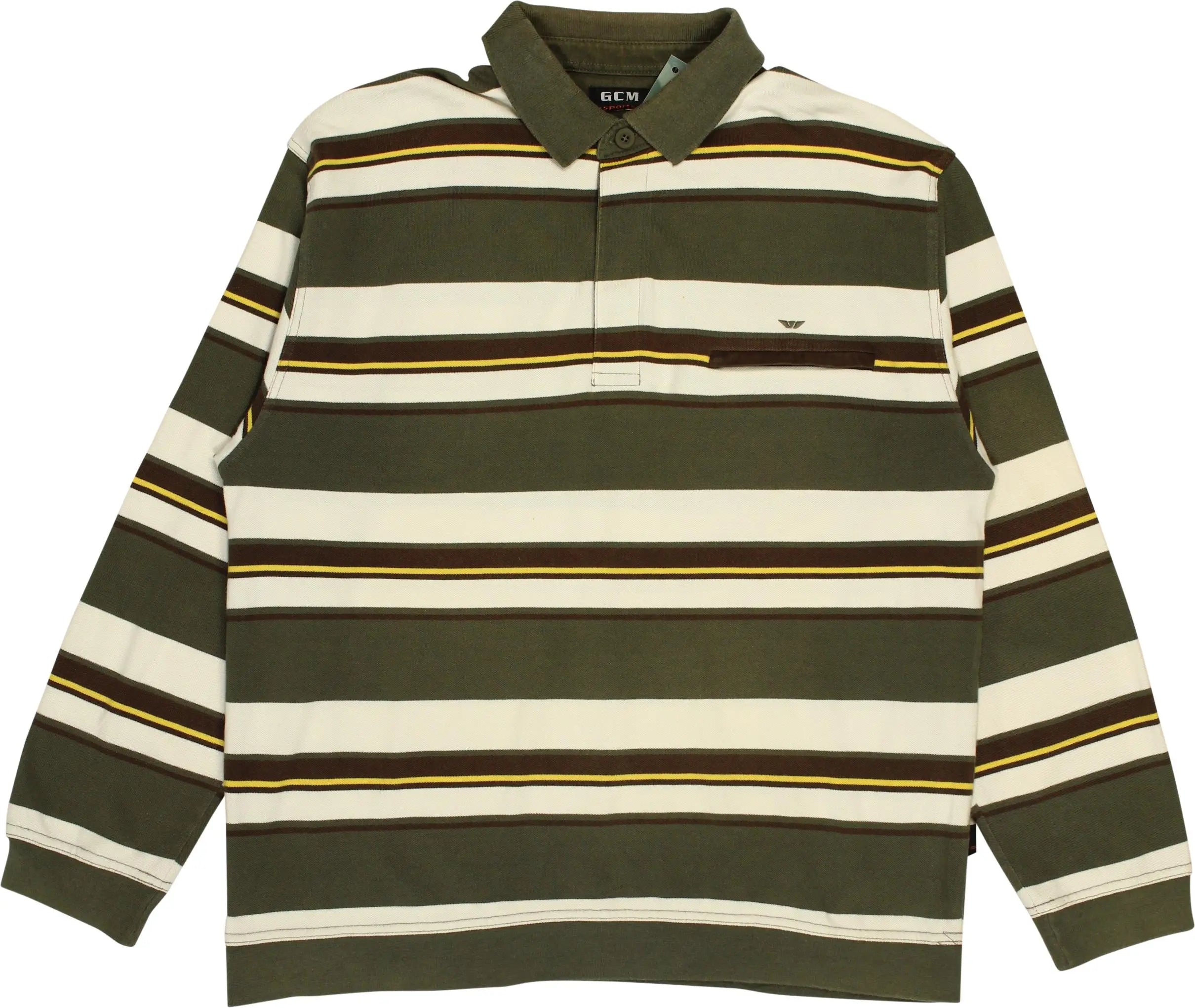 GCM - Striped Polo Shirt- ThriftTale.com - Vintage and second handclothing