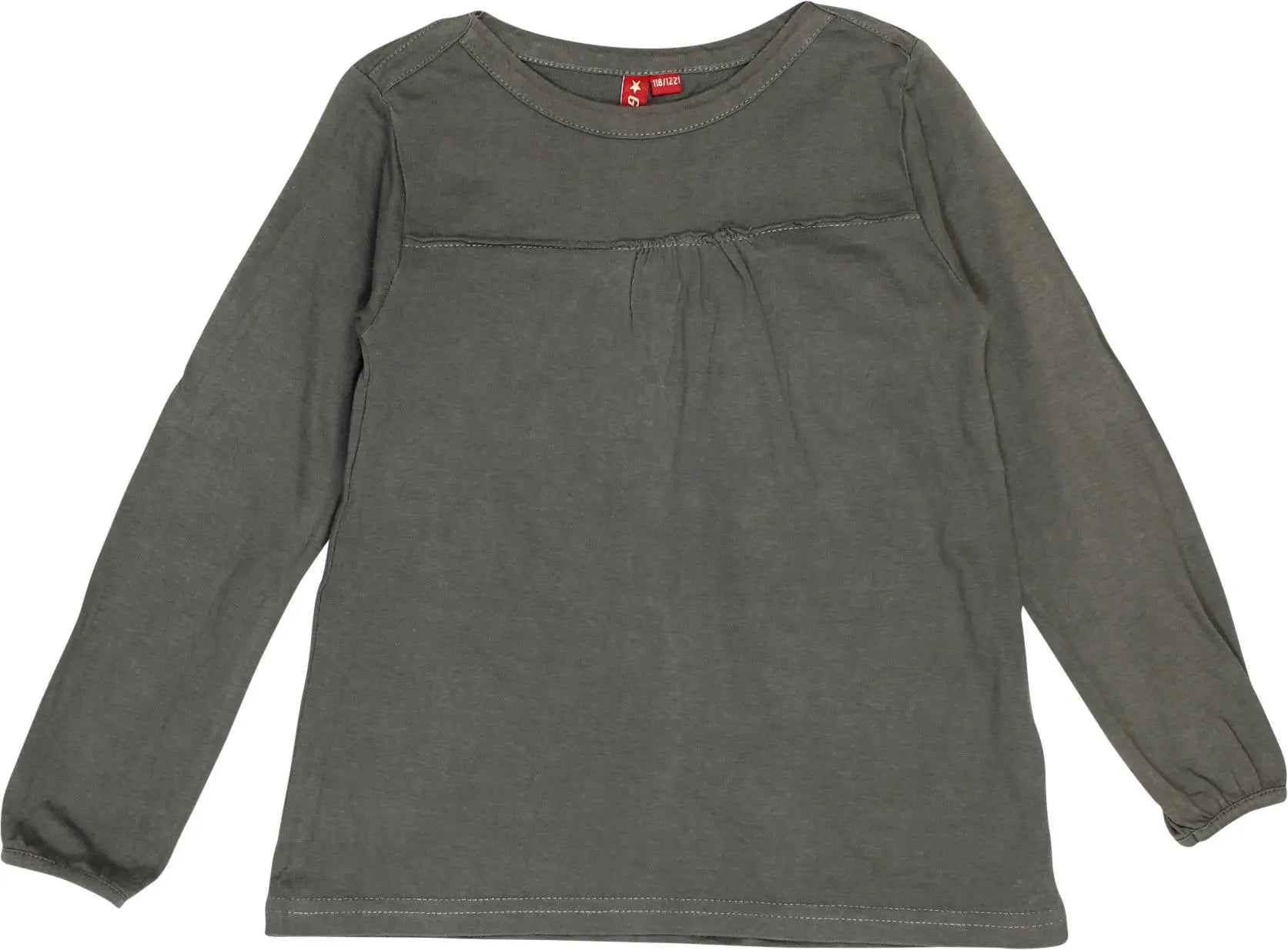 GIRLS - Grey Long Sleeve T-shirt- ThriftTale.com - Vintage and second handclothing