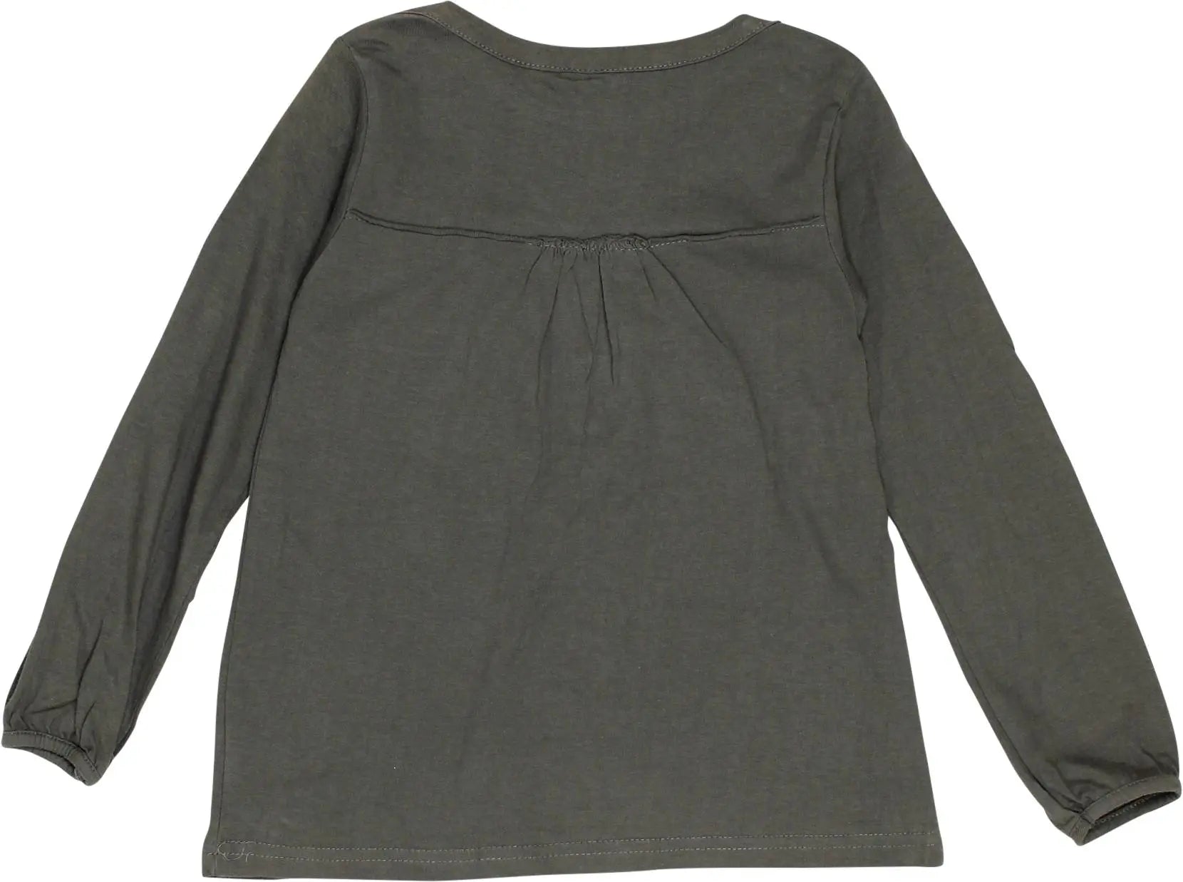 GIRLS - Grey Long Sleeve T-shirt- ThriftTale.com - Vintage and second handclothing