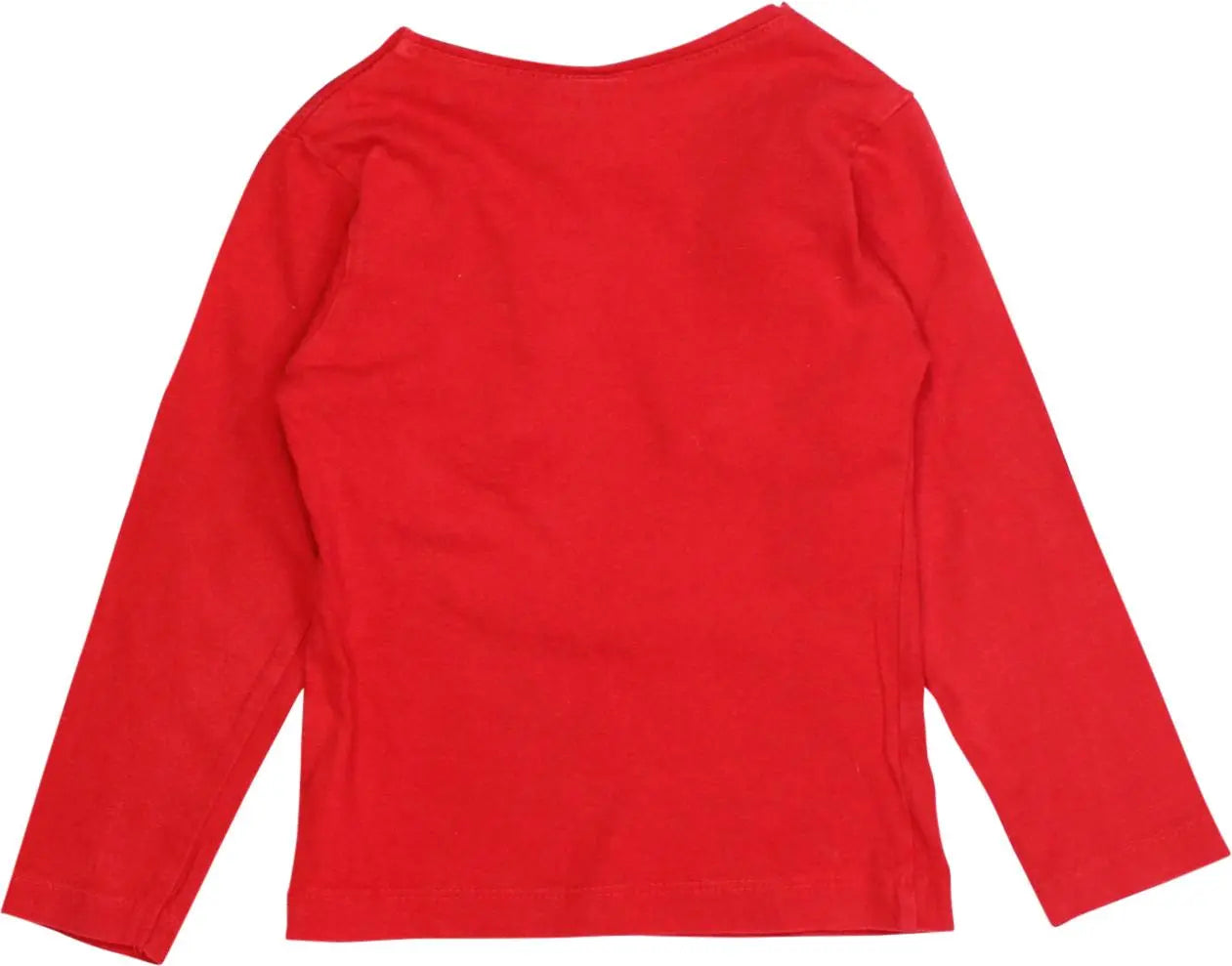 GIRLS - Red Long Sleeve Shirt- ThriftTale.com - Vintage and second handclothing