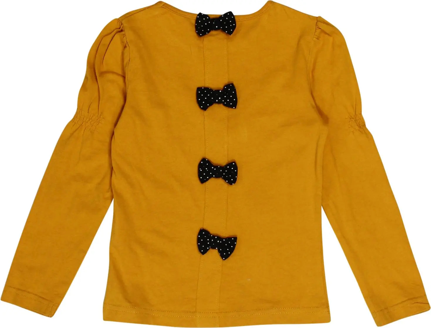GIRLS - Yellow Long Sleeve Shirt- ThriftTale.com - Vintage and second handclothing