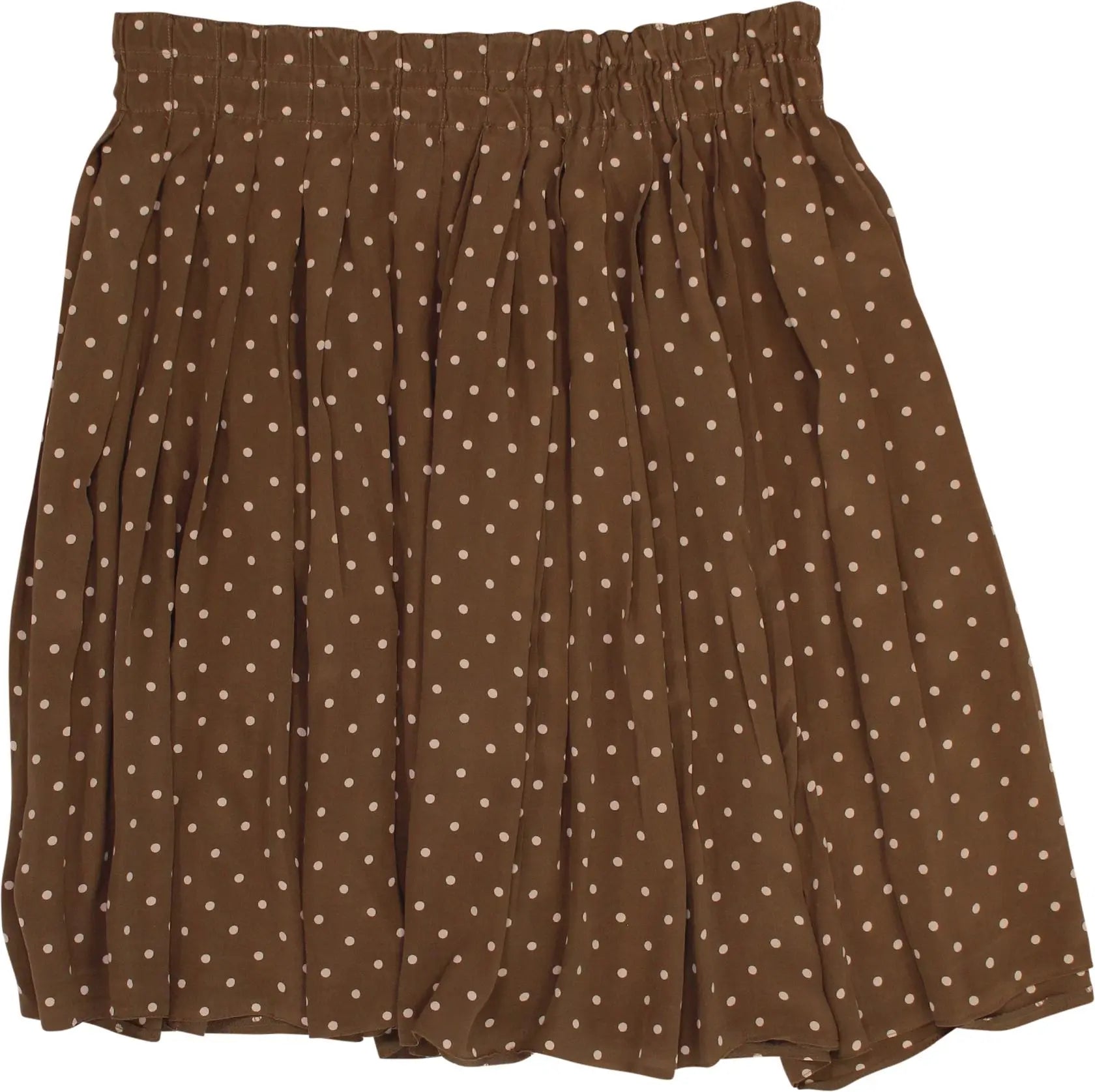 Gaddis - Pleated Skirt with Polkadot Print- ThriftTale.com - Vintage and second handclothing