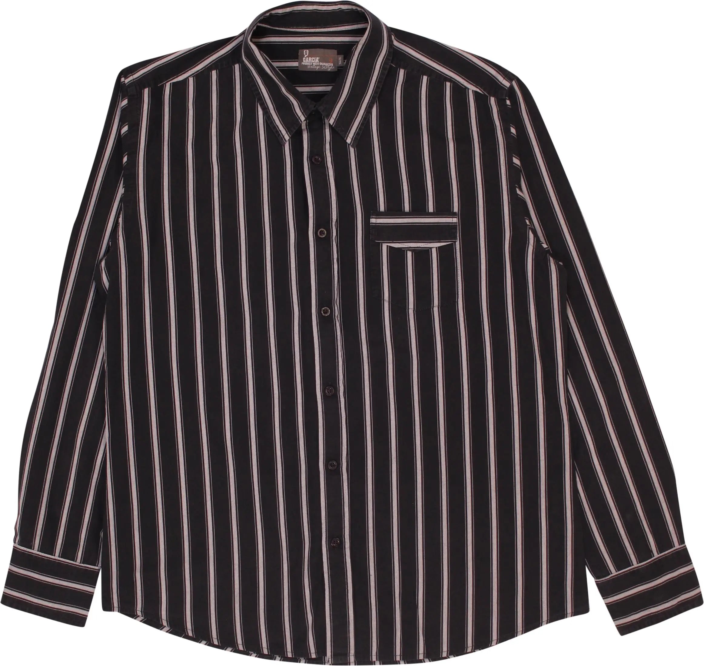 Garcia - Striped Shirt- ThriftTale.com - Vintage and second handclothing