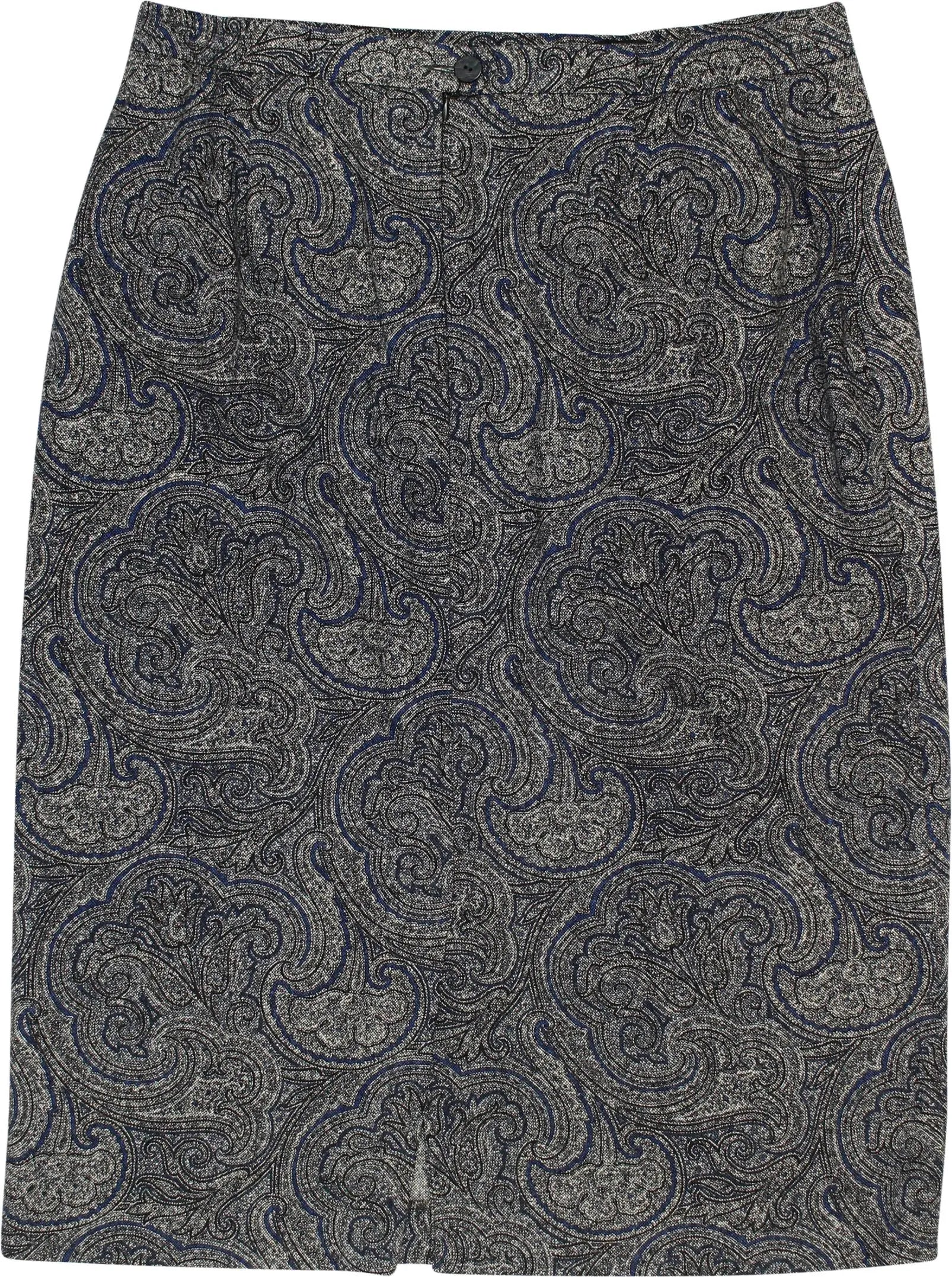 Geiger - Wool Blend Paisley Midi Skirt- ThriftTale.com - Vintage and second handclothing