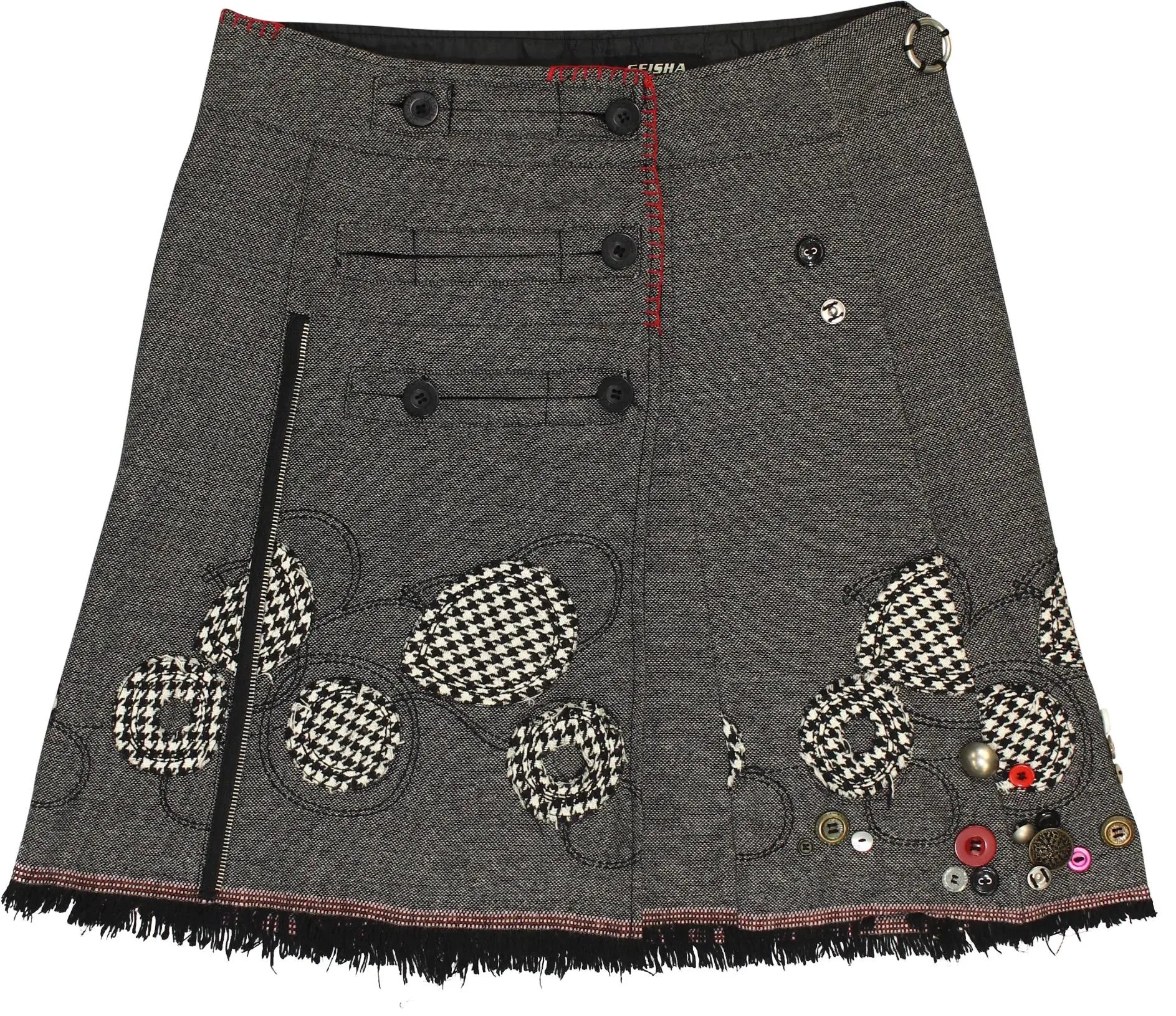 Geisha - Midi Skirt- ThriftTale.com - Vintage and second handclothing