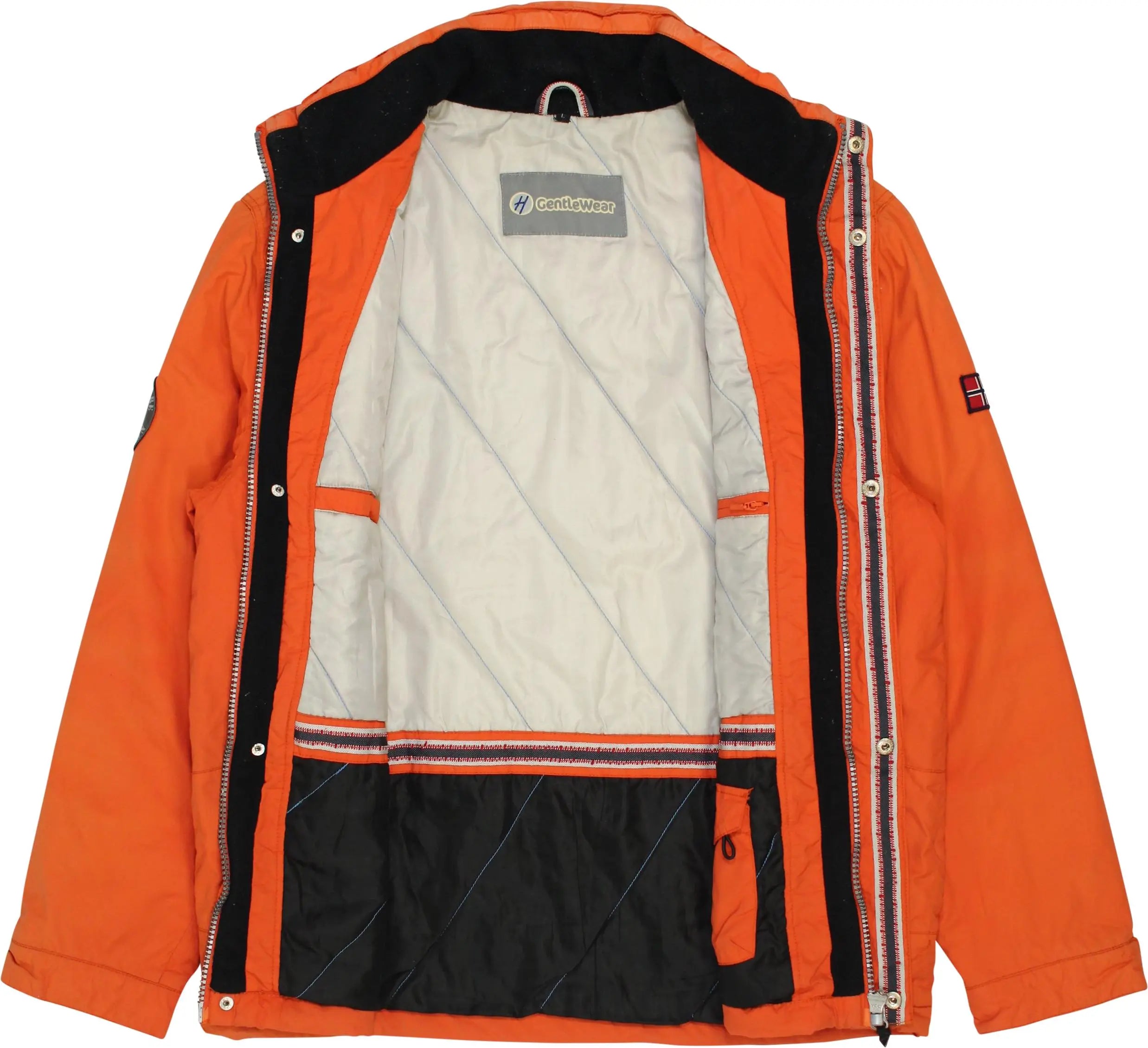 Gentlewear - Orange Winter Jacket- ThriftTale.com - Vintage and second handclothing