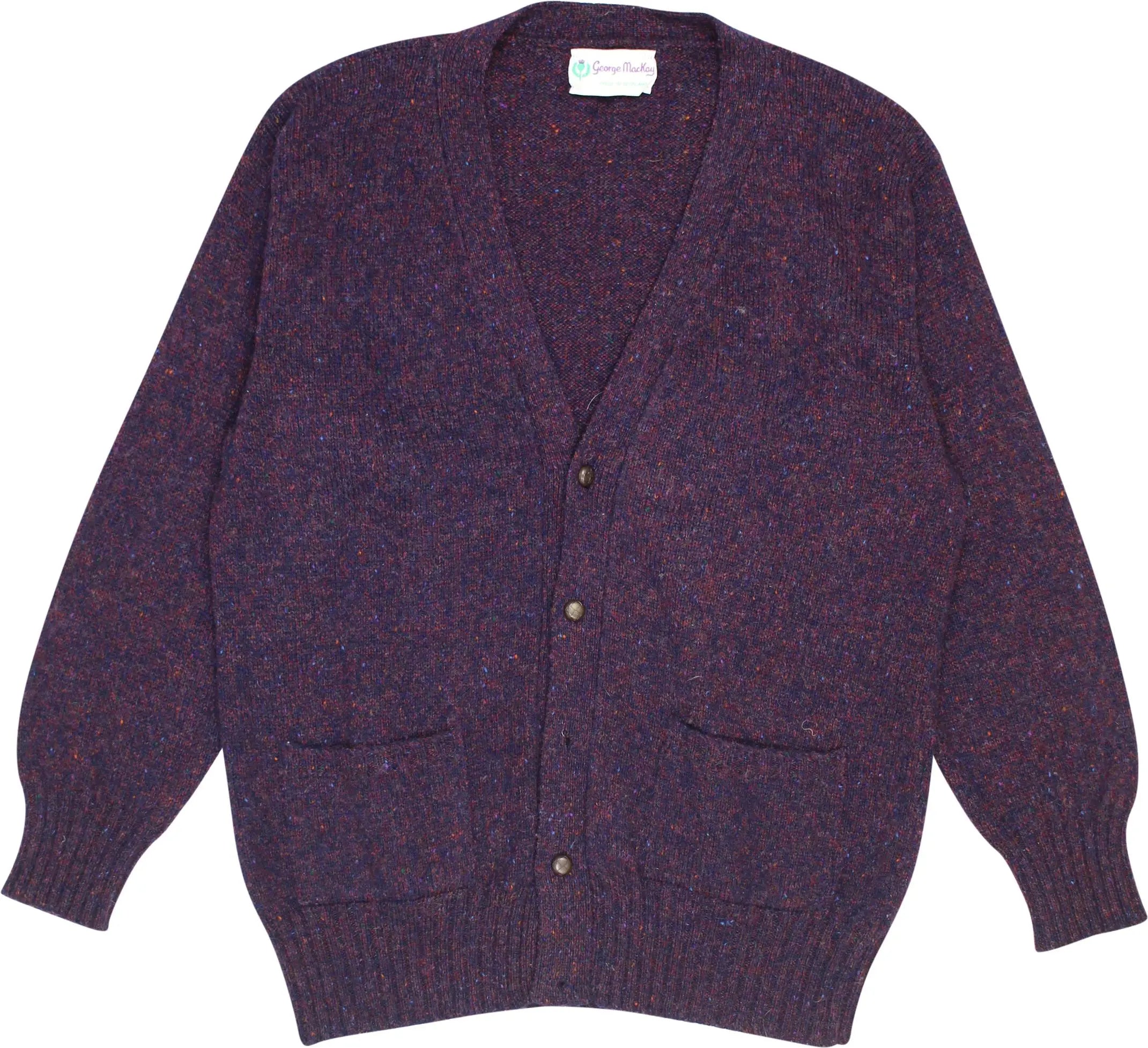 George Mackay - Purple Cardigan- ThriftTale.com - Vintage and second handclothing