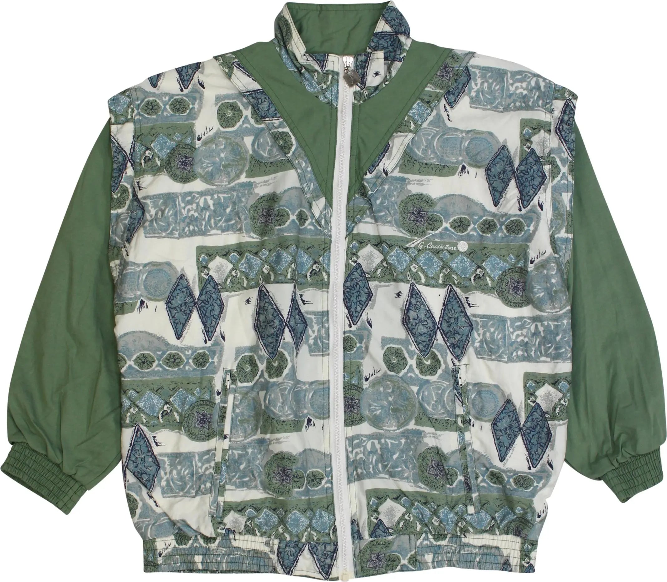 Georgio Cacciatore - Vintage Green Windbreaker- ThriftTale.com - Vintage and second handclothing