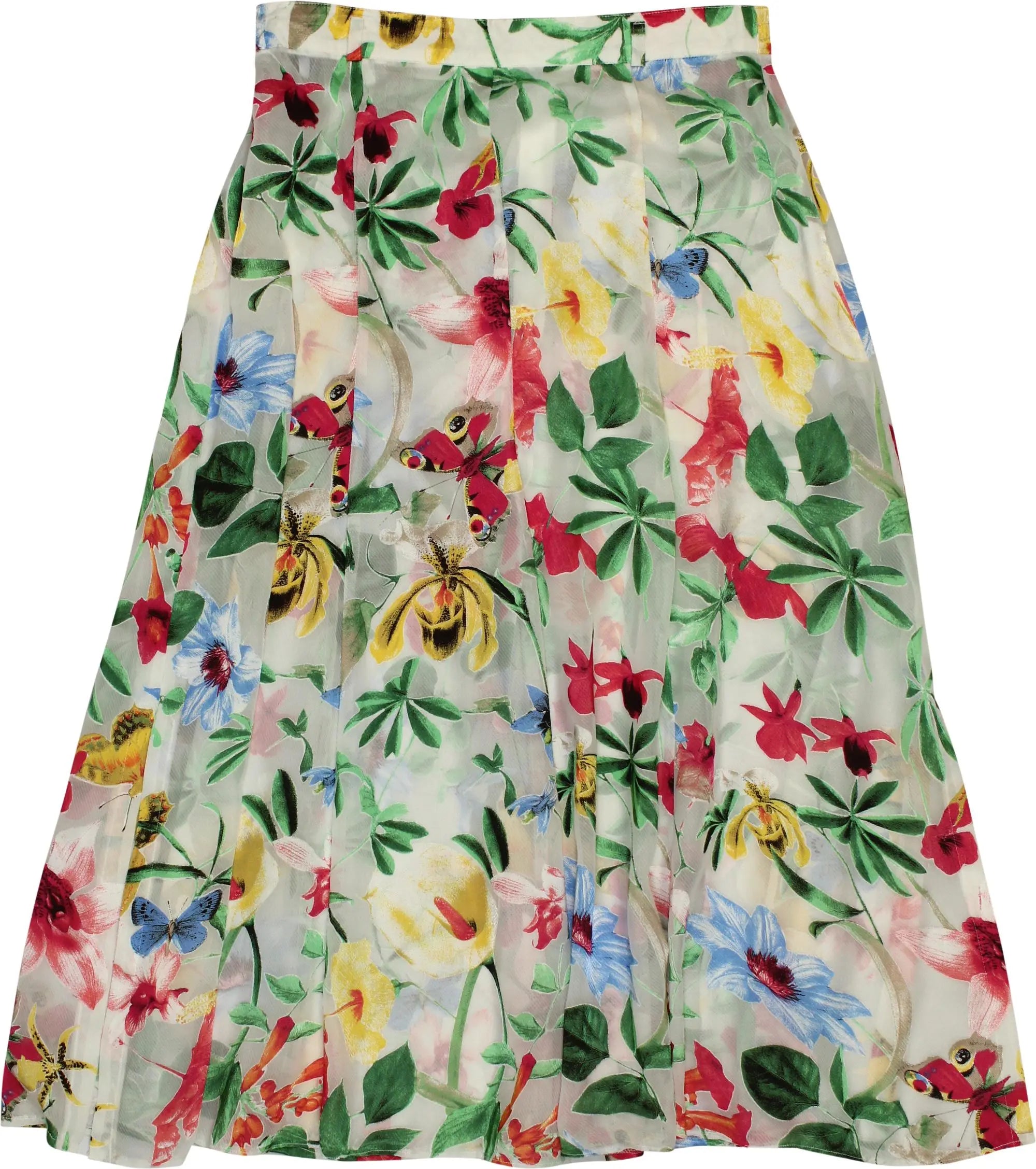 Gerry Weber - 90s Floral See Trough Skirt- ThriftTale.com - Vintage and second handclothing
