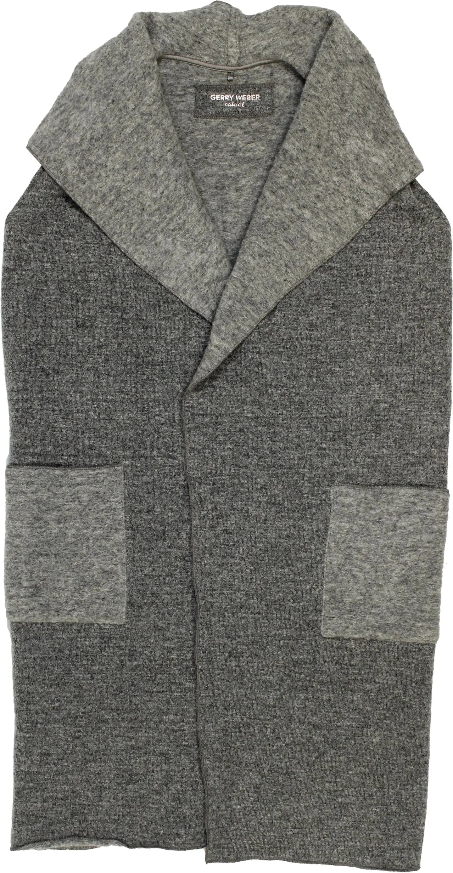 Gerry Weber - Grey Plain Draped Vest- ThriftTale.com - Vintage and second handclothing
