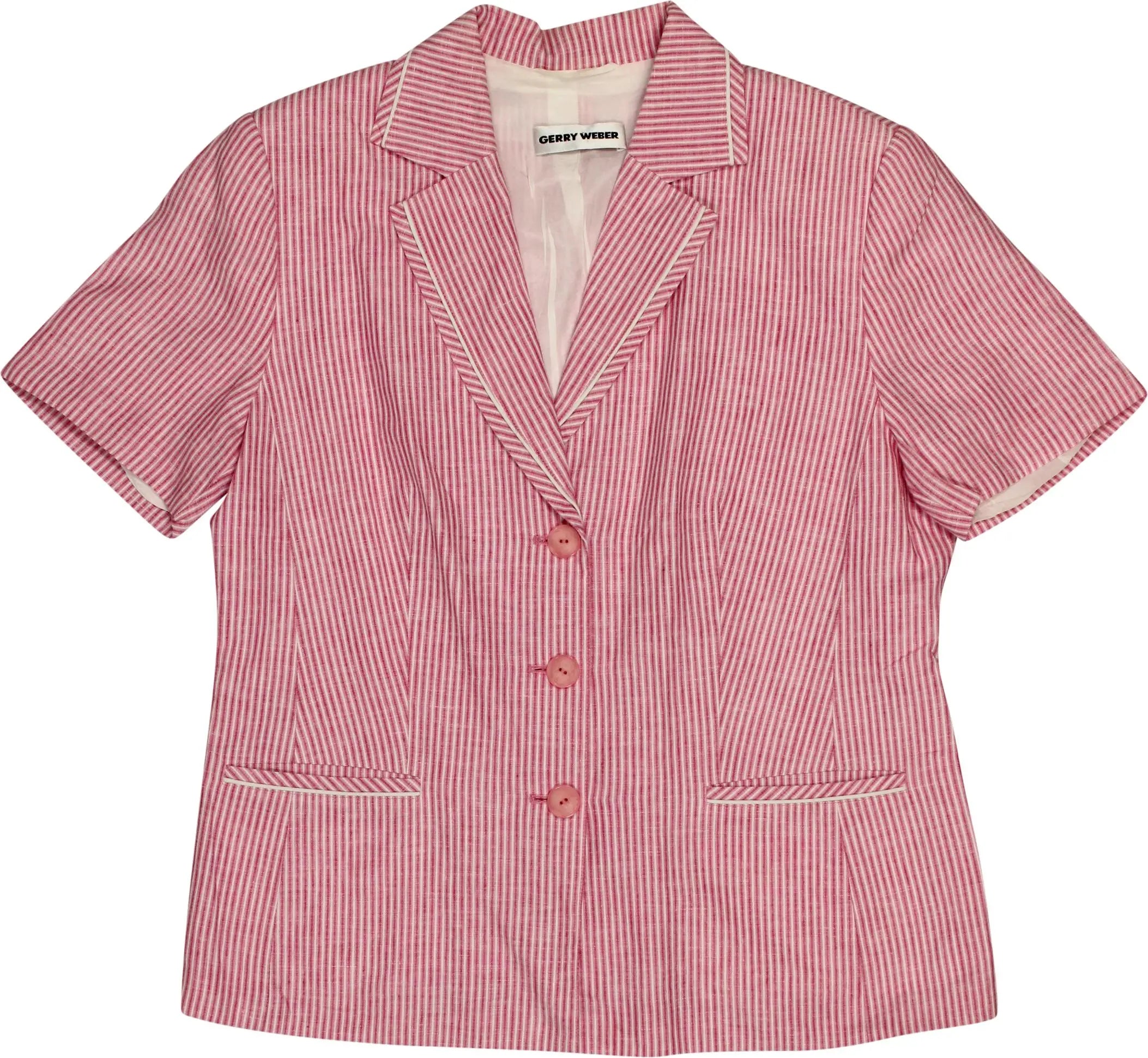 Gerry Weber - Linen Striped Blazer- ThriftTale.com - Vintage and second handclothing