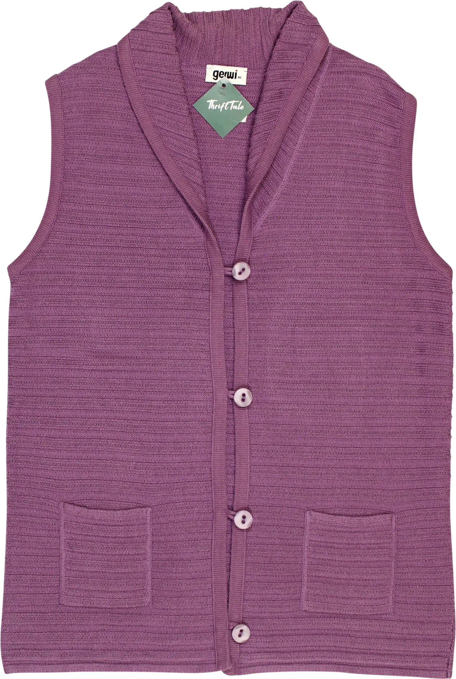 Gerwi - Knitted Vest- ThriftTale.com - Vintage and second handclothing