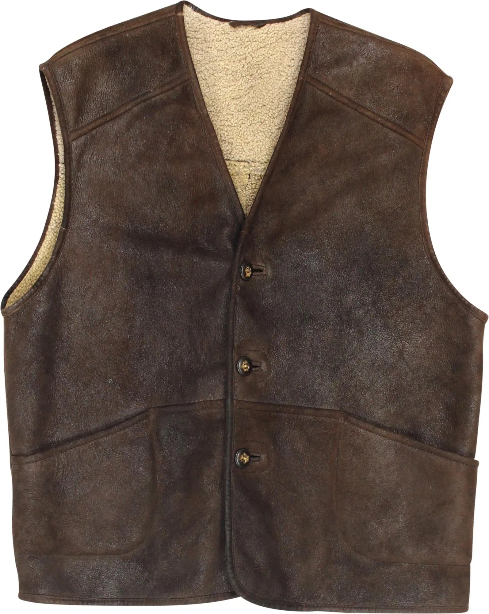 Gewachsenes - Leather Vest- ThriftTale.com - Vintage and second handclothing