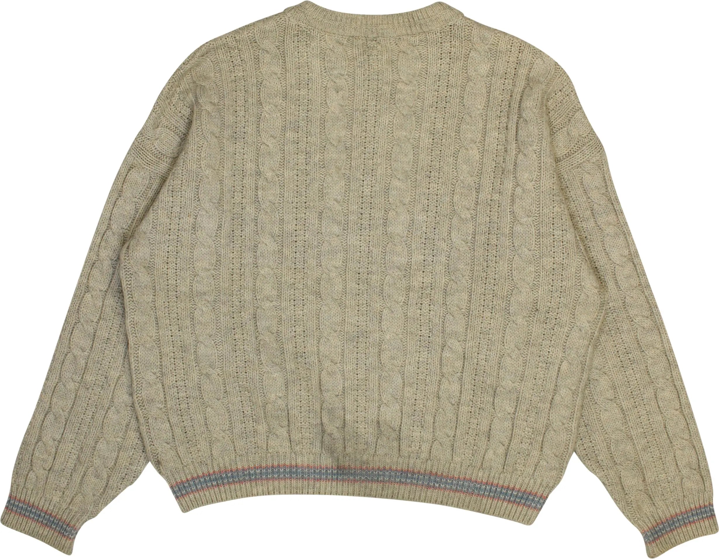 Gianni Alberti - Grey Cable Jumper- ThriftTale.com - Vintage and second handclothing