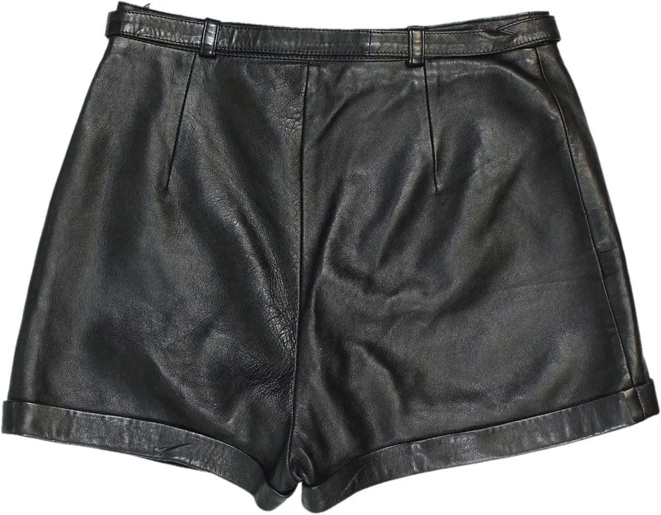 Gianni Versace - 00s Gianni Versace Leather Shorts- ThriftTale.com - Vintage and second handclothing