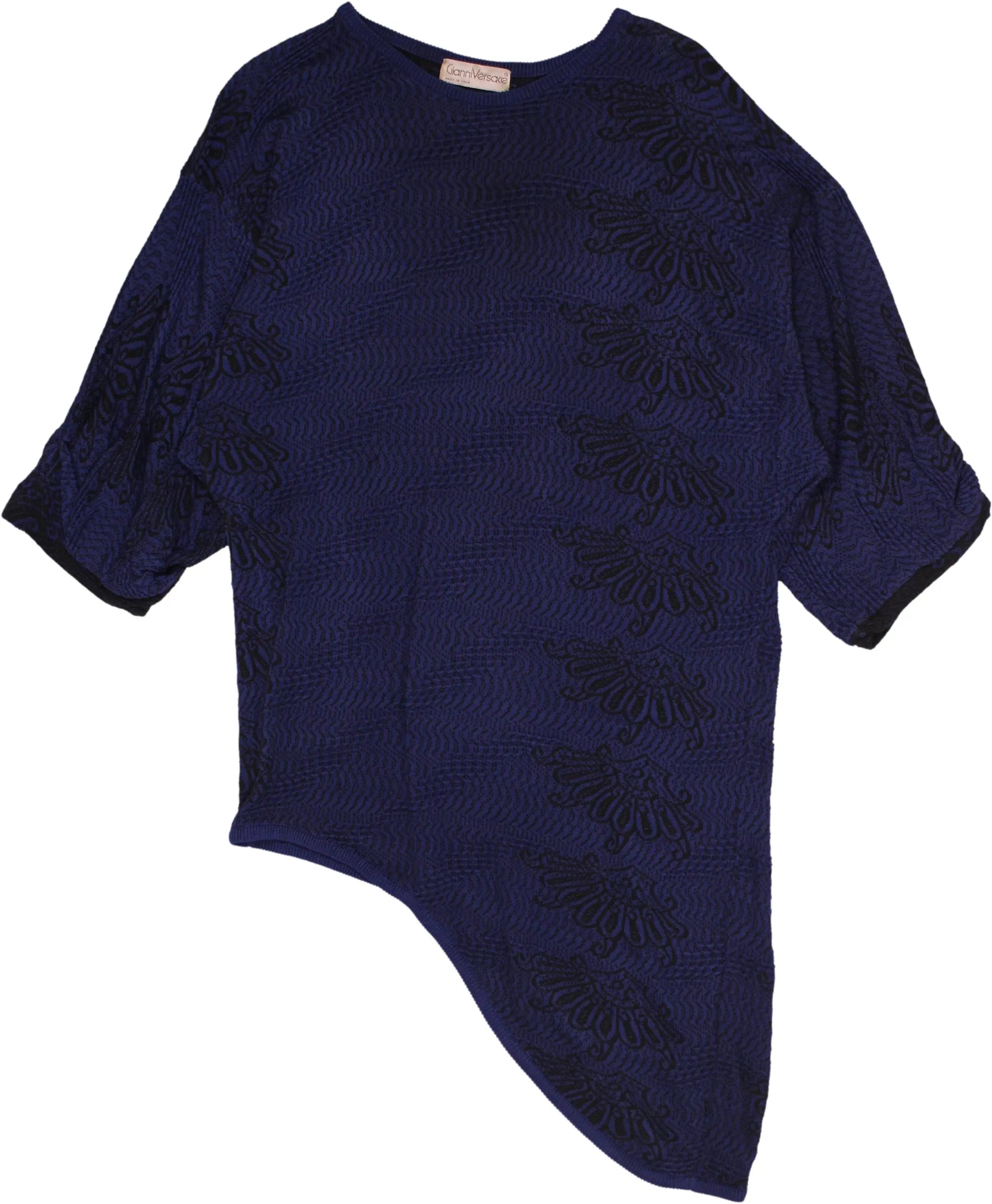 Gianni Versace - Vintage Knitted Asymmetric Top By Gianni Versace- ThriftTale.com - Vintage and second handclothing