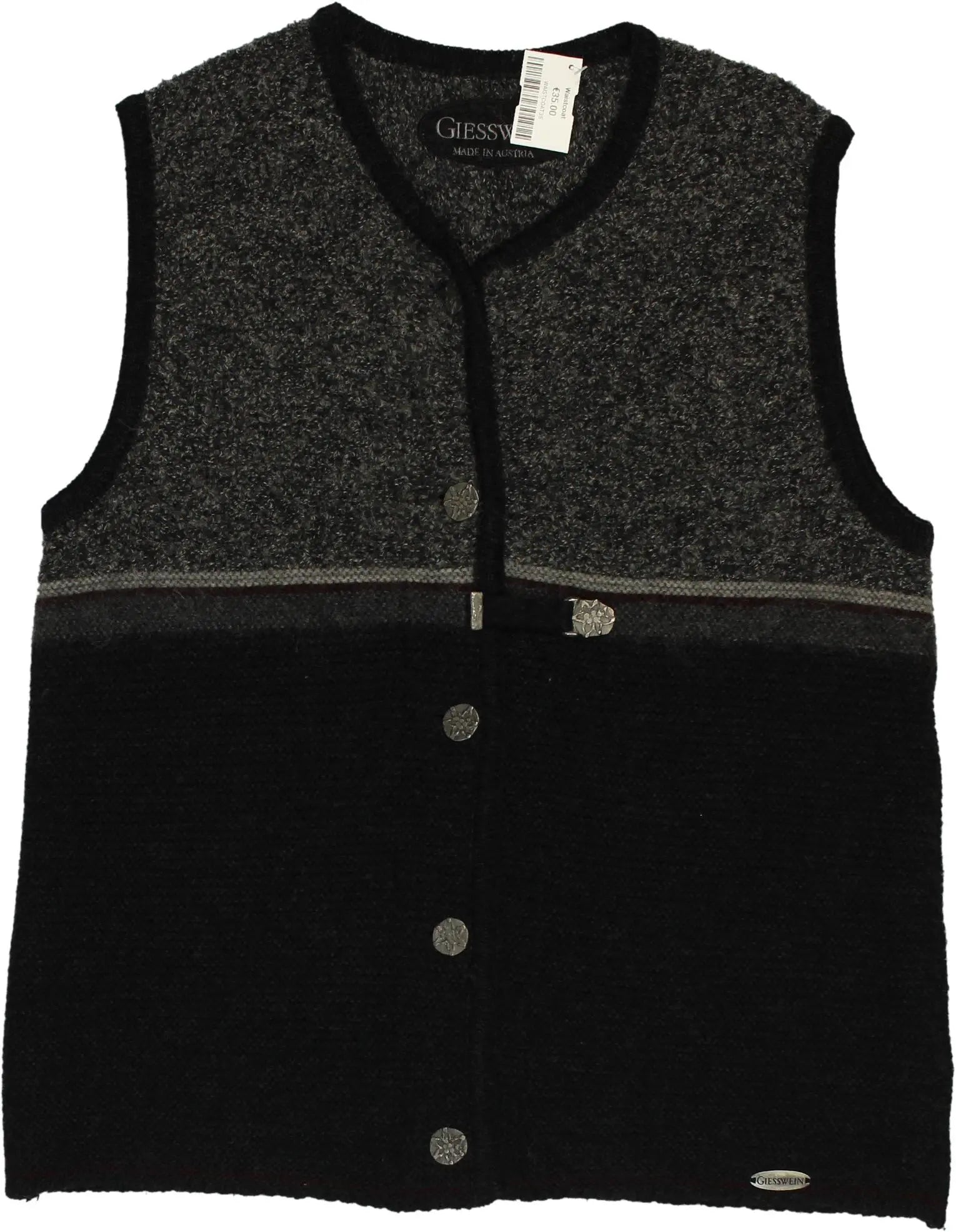 Giesswein - Bavarian Wool Waistcoat- ThriftTale.com - Vintage and second handclothing