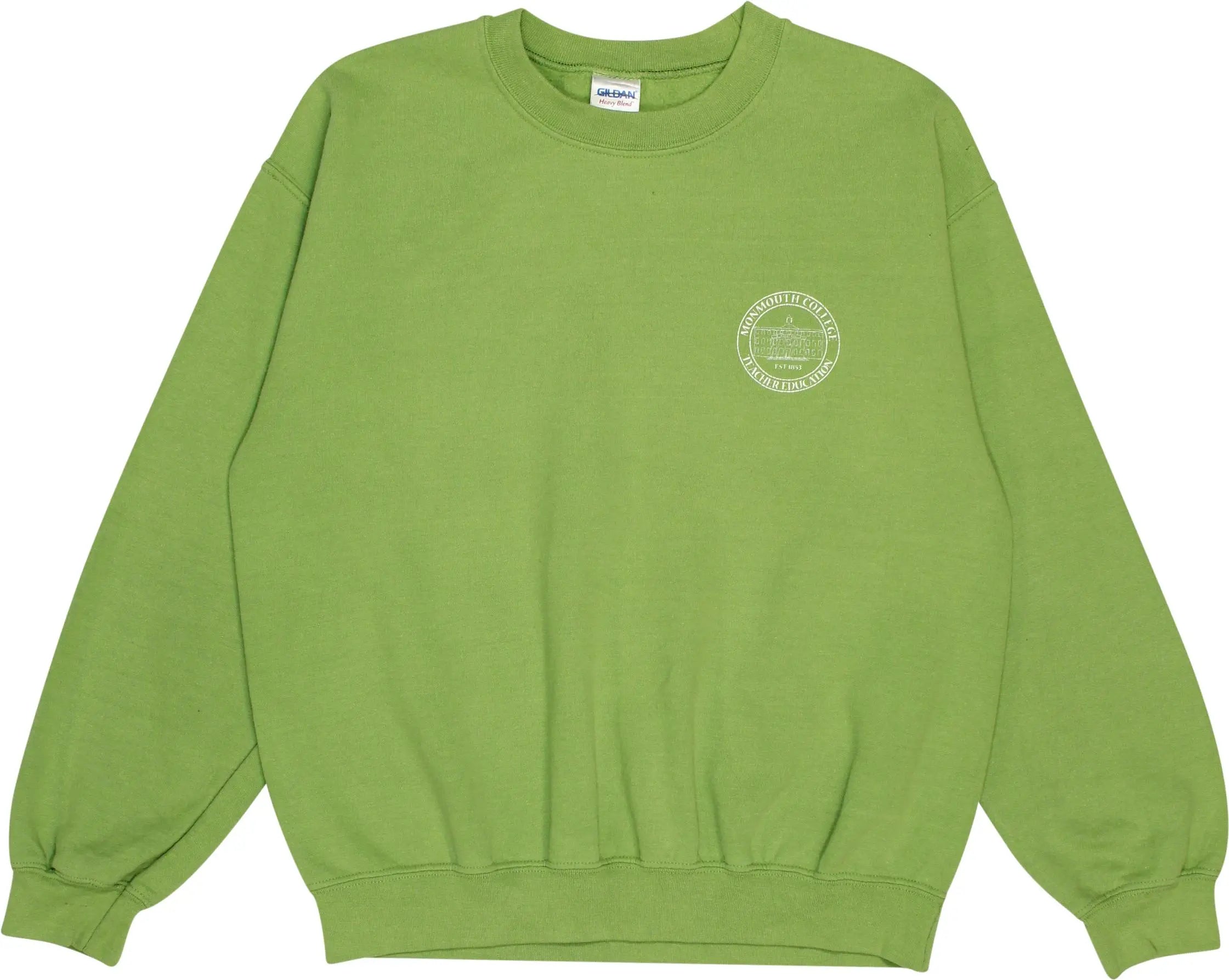 Gildan - 00s Green College Sweater- ThriftTale.com - Vintage and second handclothing