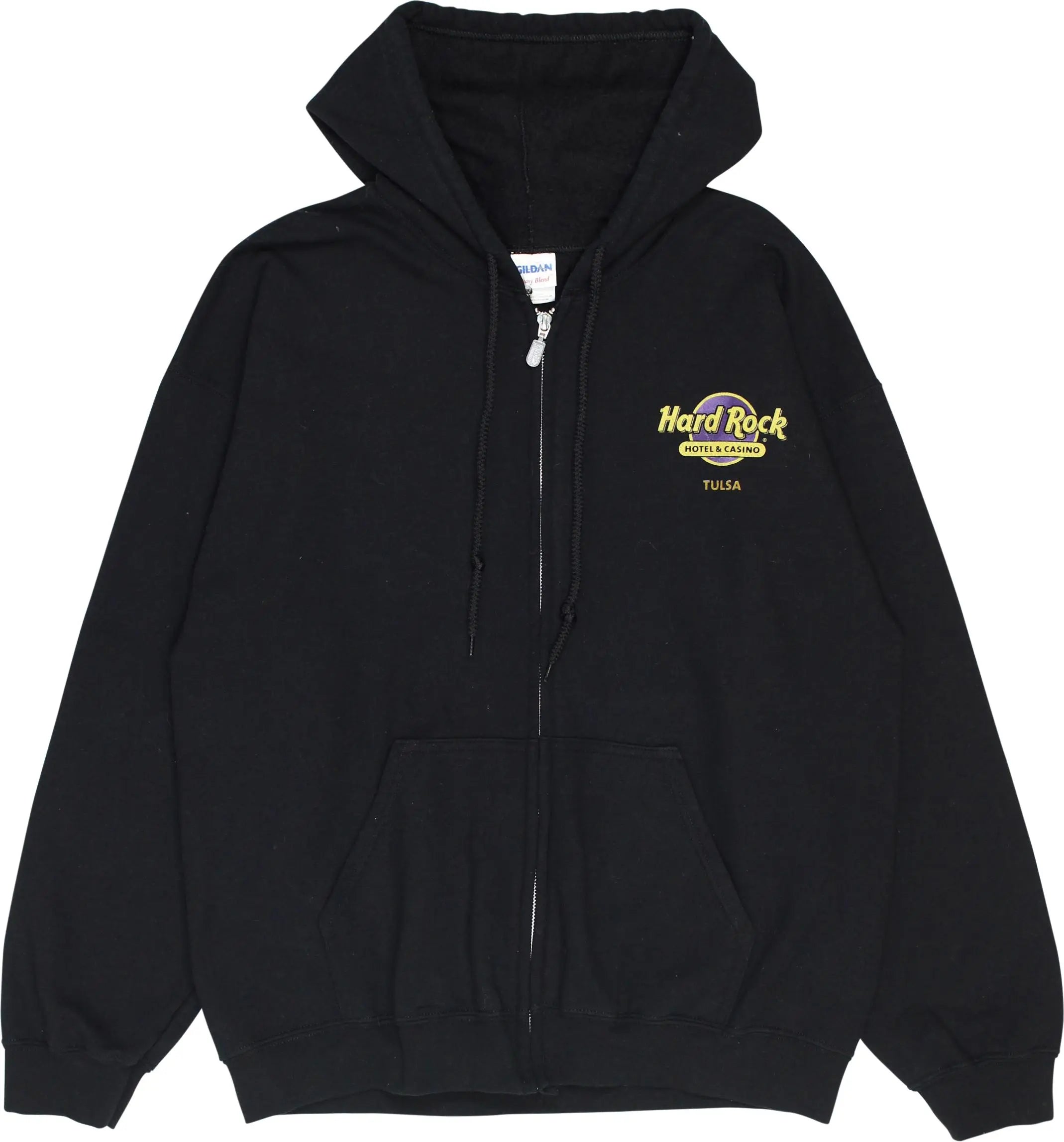 Gildan - Hard Rock The Joint Tulsa Zip Up Hoodie- ThriftTale.com - Vintage and second handclothing