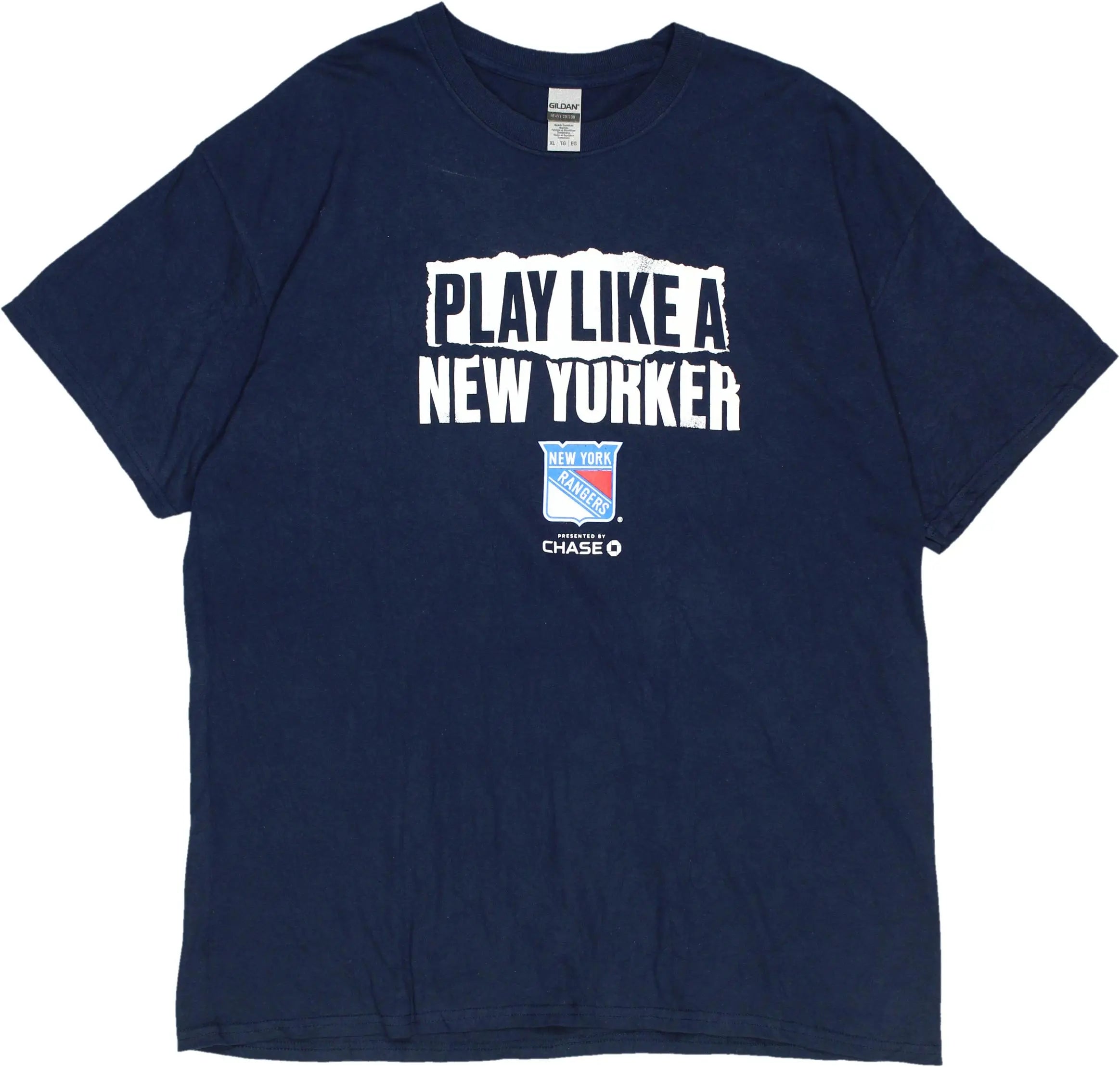 Gildan - New York Rangers T-Shirt- ThriftTale.com - Vintage and second handclothing
