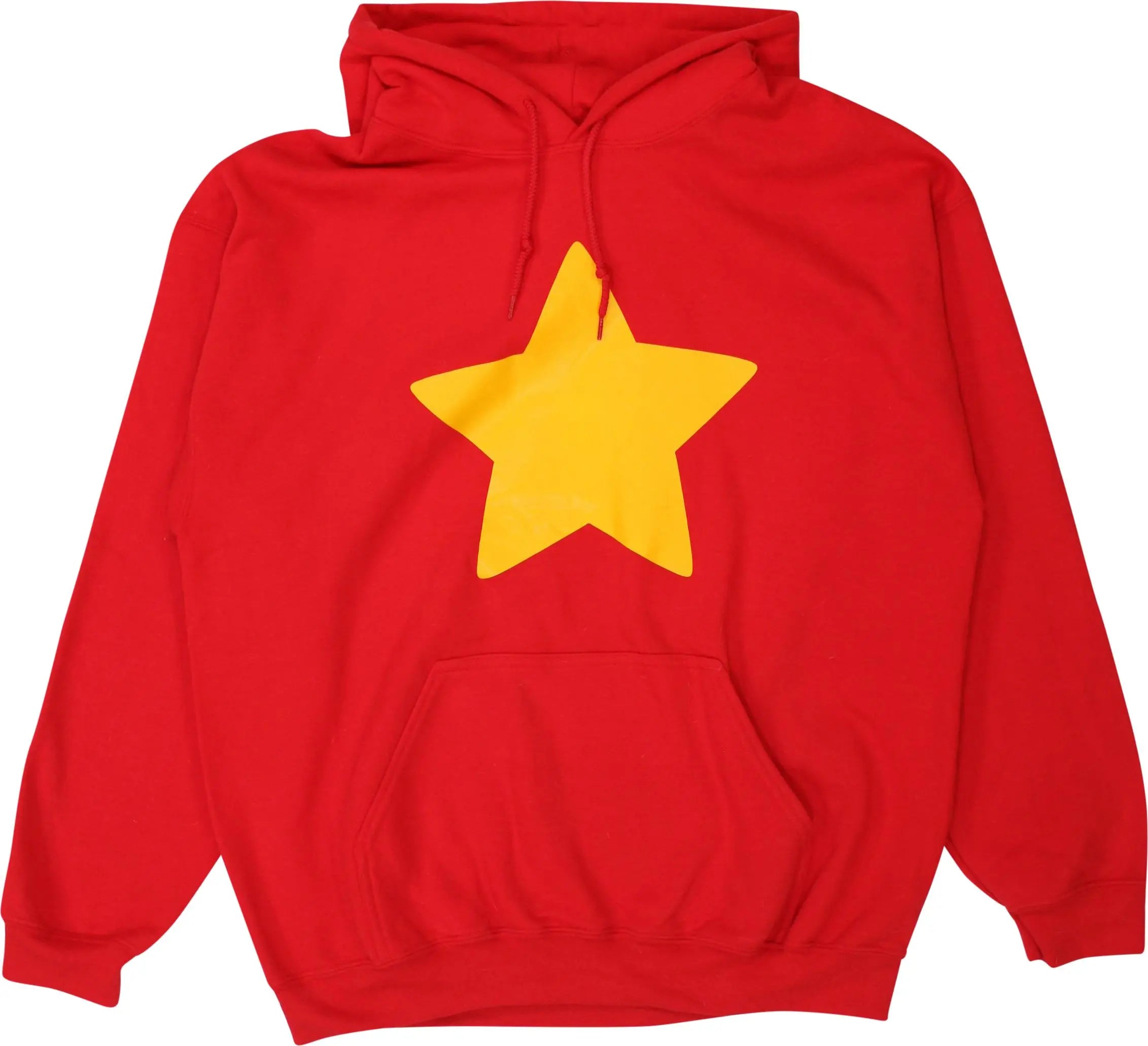 Gildan - Red Sweater with Yellow Star by Gildan- ThriftTale.com - Vintage and second handclothing