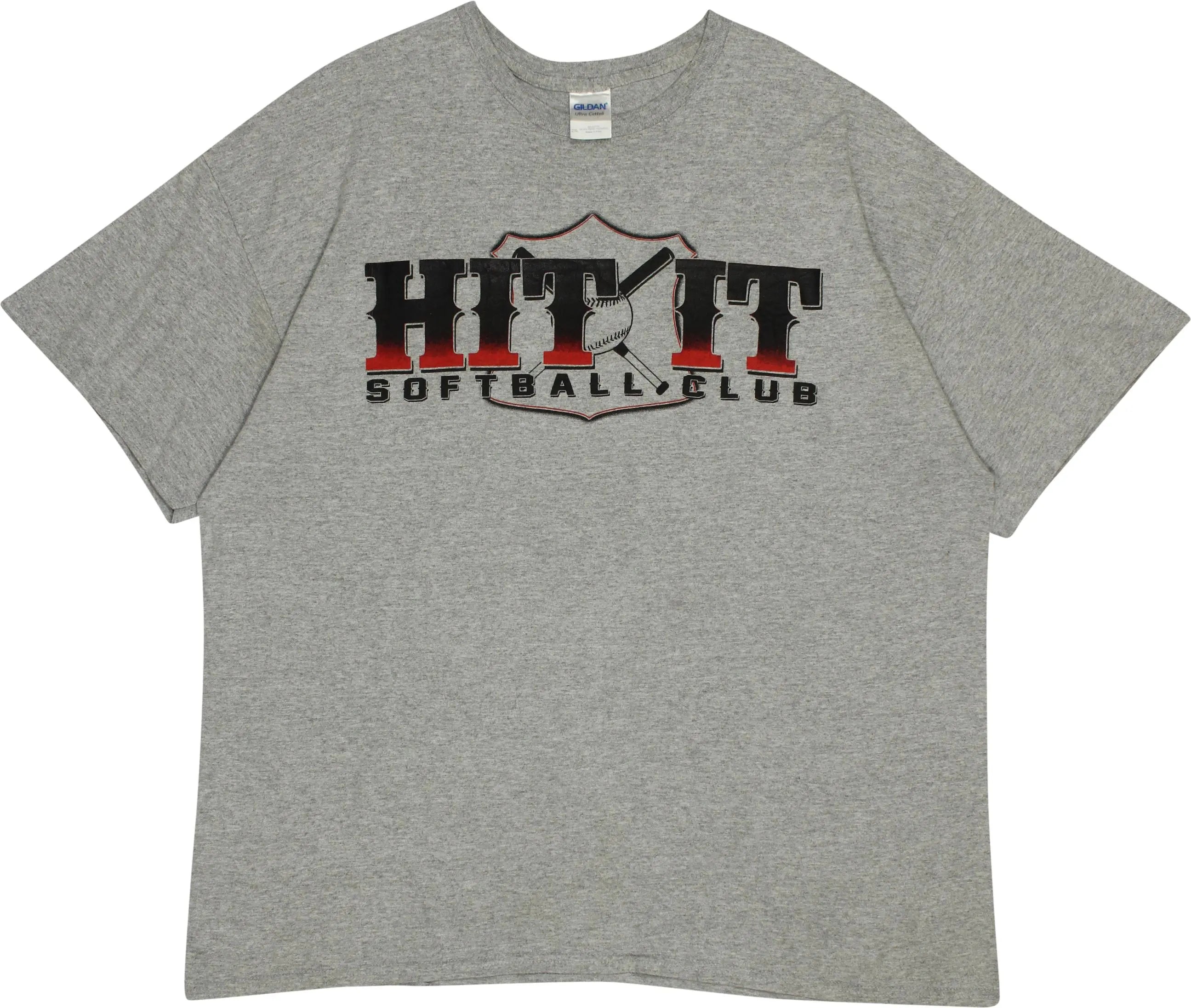Gildan - 'Hit It' Softball Club T-Shirt- ThriftTale.com - Vintage and second handclothing