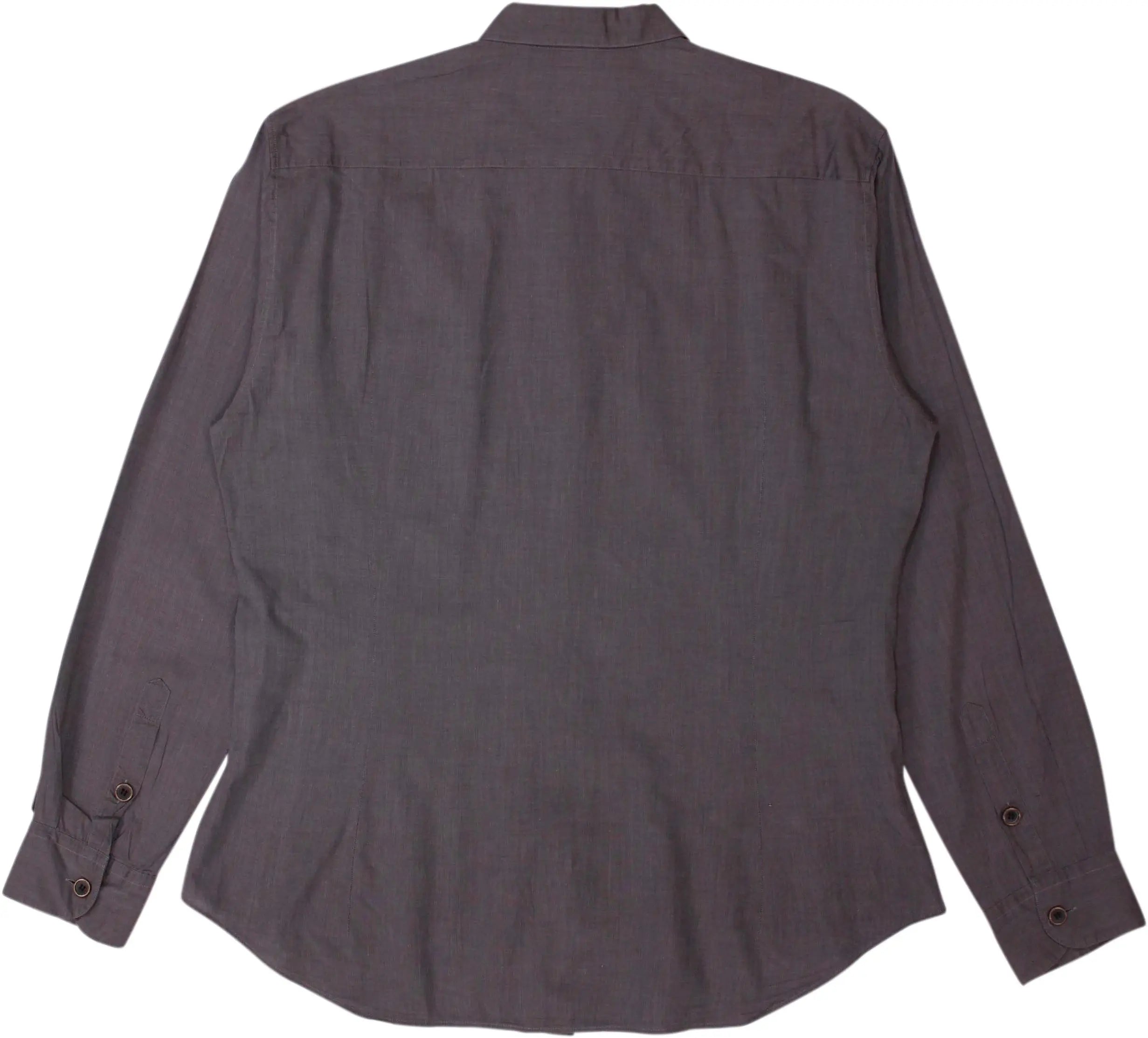 Giorgio Armani - Grey Long Sleeve Shirt by Giorgio Armani- ThriftTale.com - Vintage and second handclothing