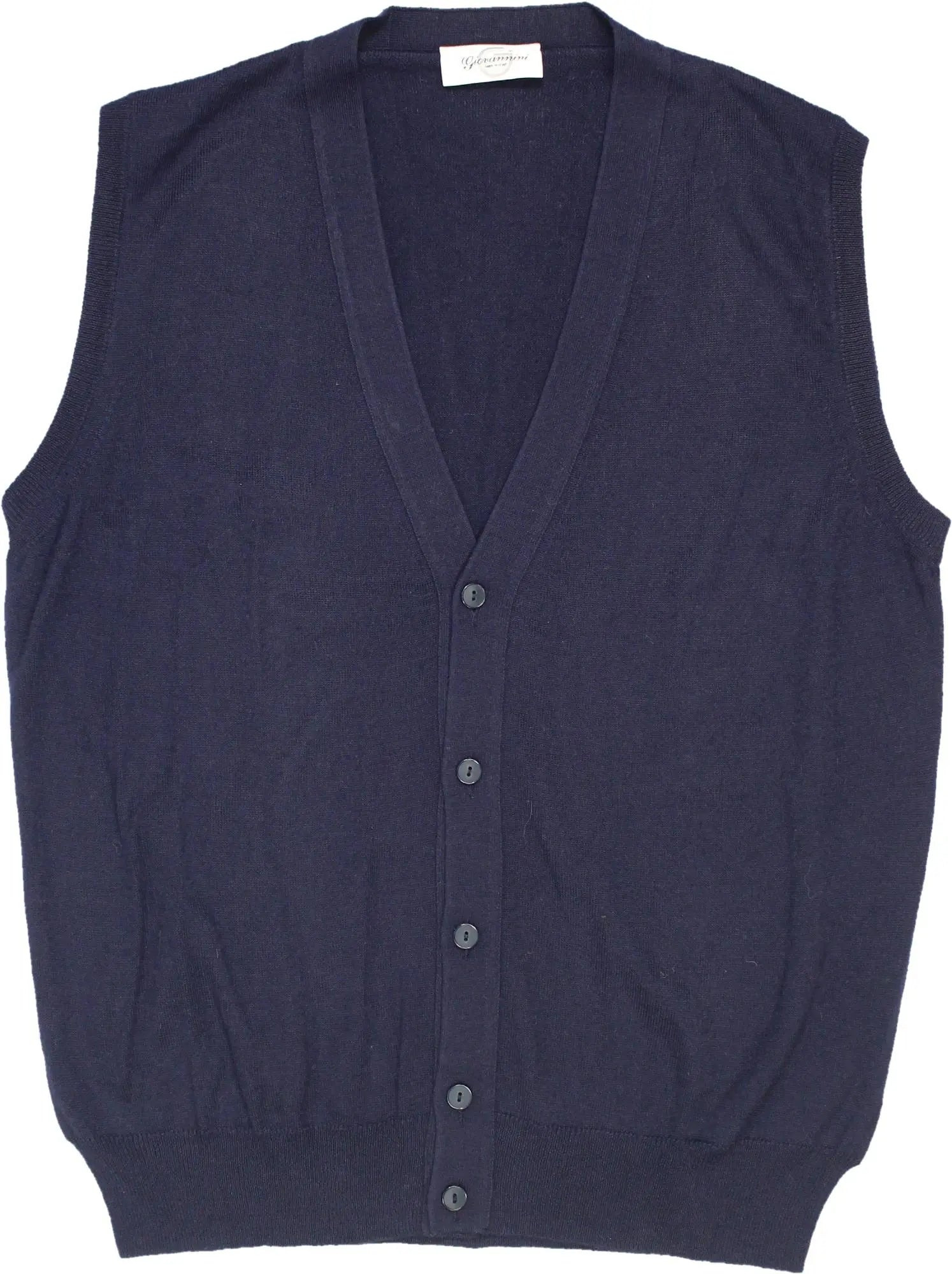 Giovannini - Blue Vest with Buttons- ThriftTale.com - Vintage and second handclothing