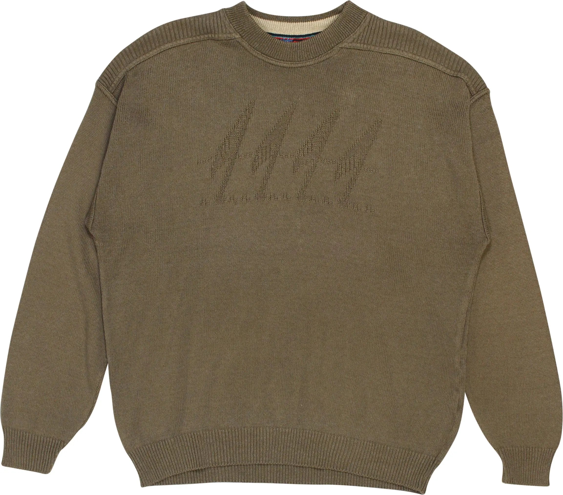 Glider - Brown Knitted Jumper- ThriftTale.com - Vintage and second handclothing