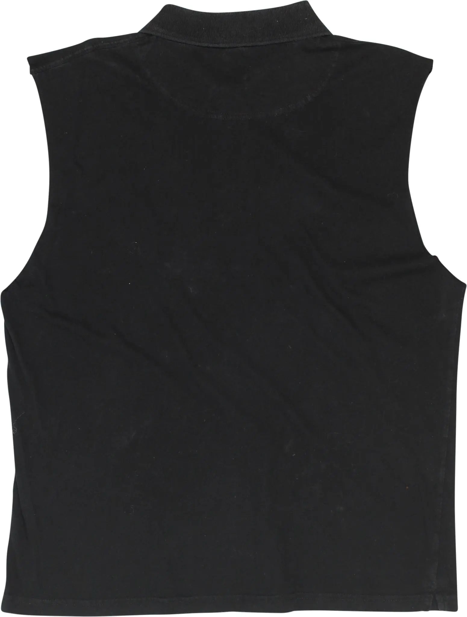 Globe Trotter - Black Sleeveless Polo- ThriftTale.com - Vintage and second handclothing