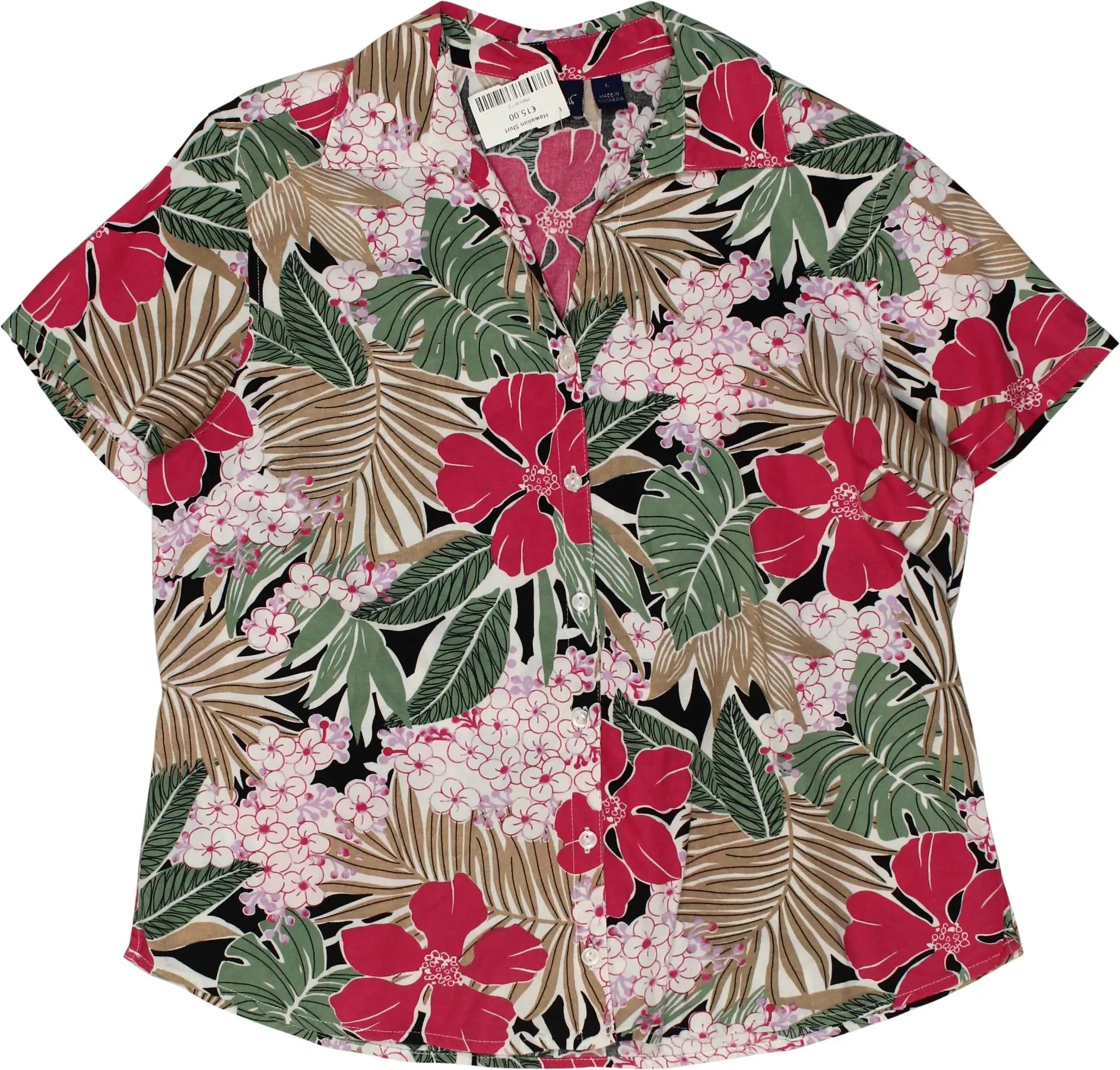 Gloria Vanderbilt - Hawaiian Shirt- ThriftTale.com - Vintage and second handclothing