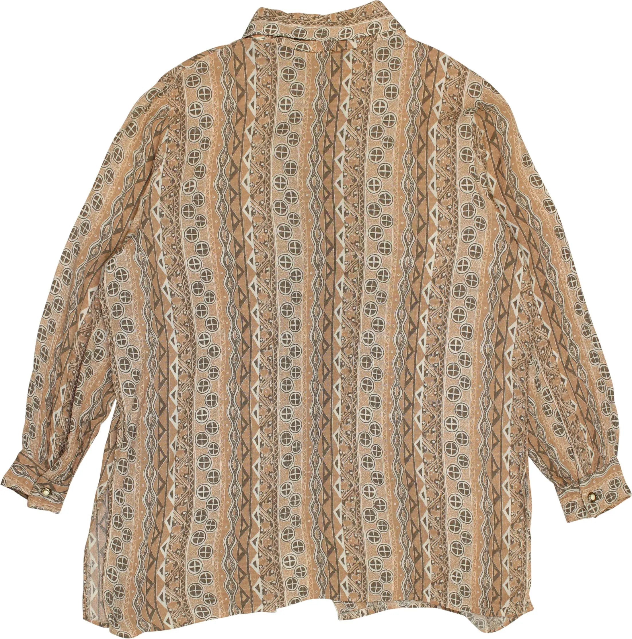 Golden - Patterned Shirt- ThriftTale.com - Vintage and second handclothing