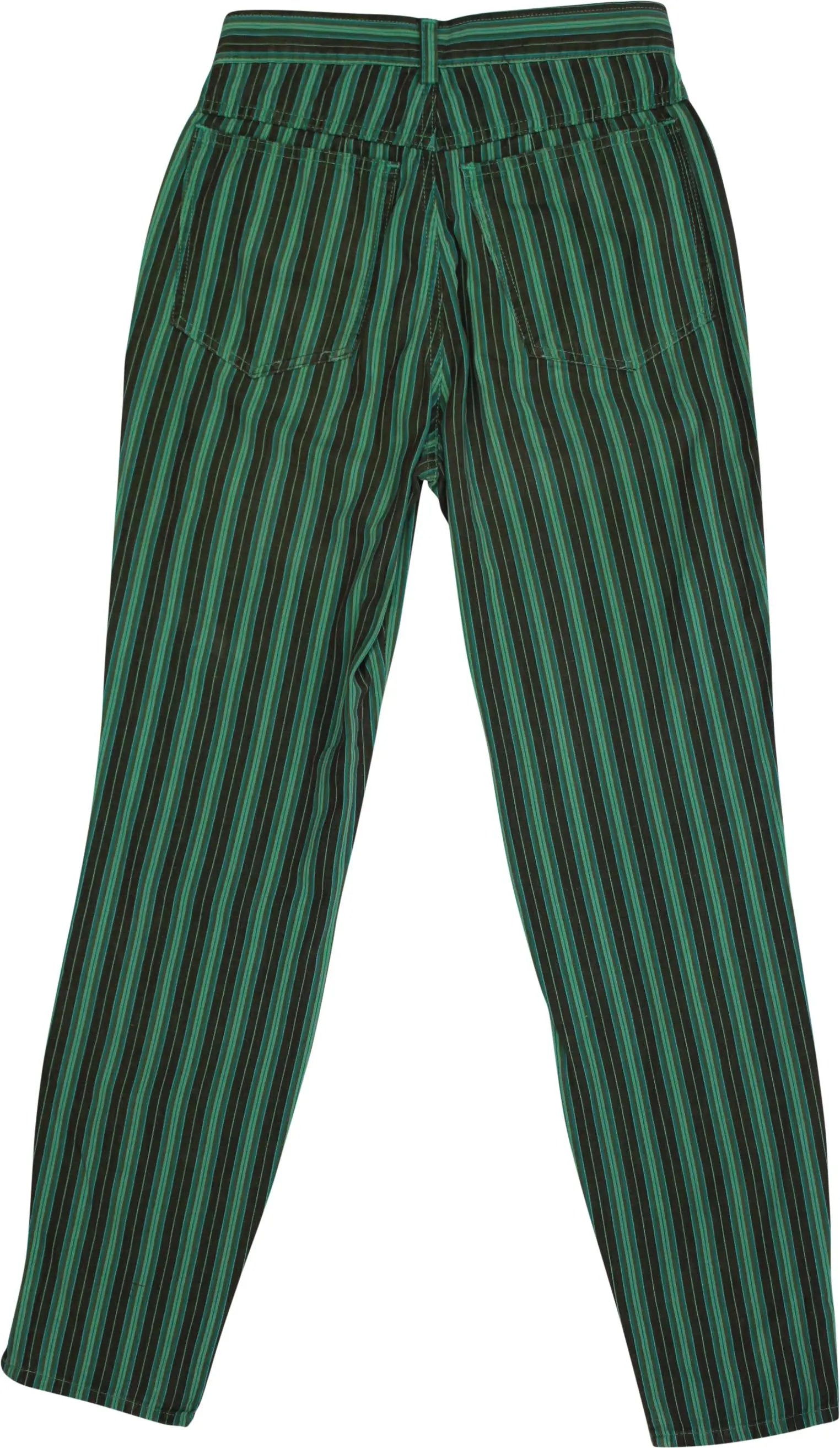 Goldie Utility - Green Striped Pants- ThriftTale.com - Vintage and second handclothing