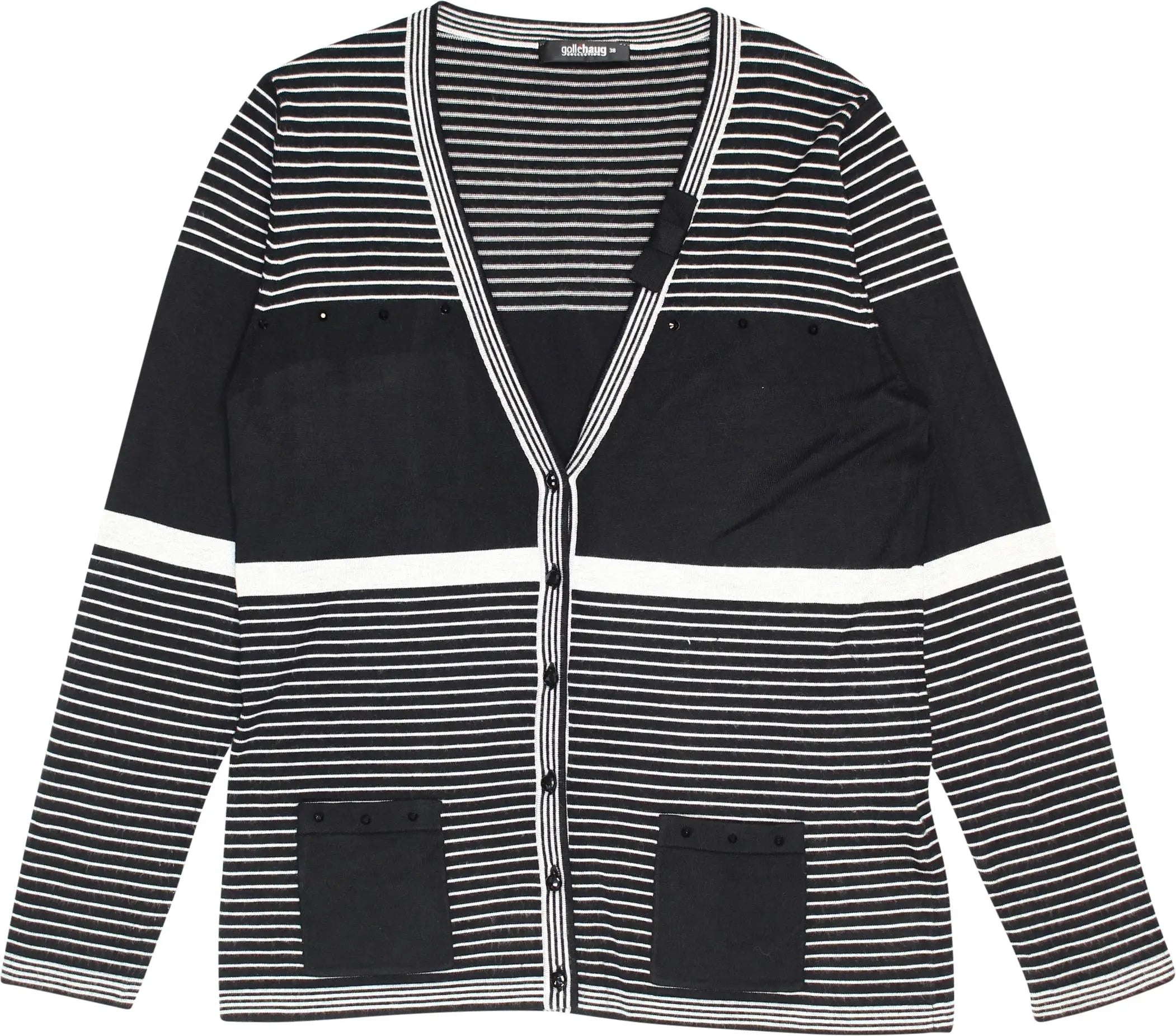 Golléhaug - Striped Cardigan- ThriftTale.com - Vintage and second handclothing