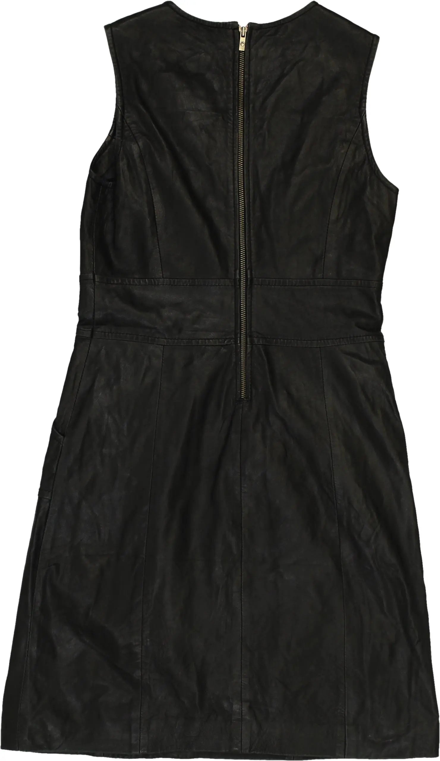 Goosecraft - Leather Dress- ThriftTale.com - Vintage and second handclothing