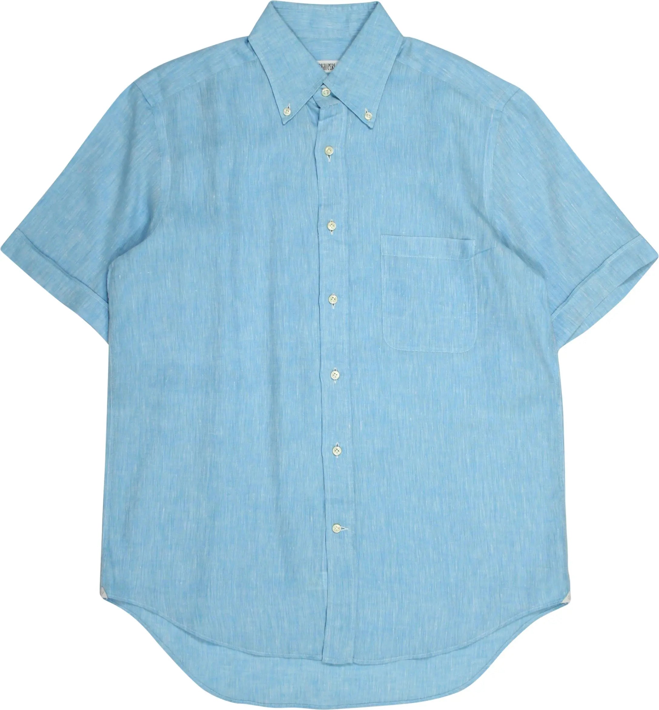 Grigioperla - Blue Short Sleeve Shirt by Grigioperla- ThriftTale.com - Vintage and second handclothing
