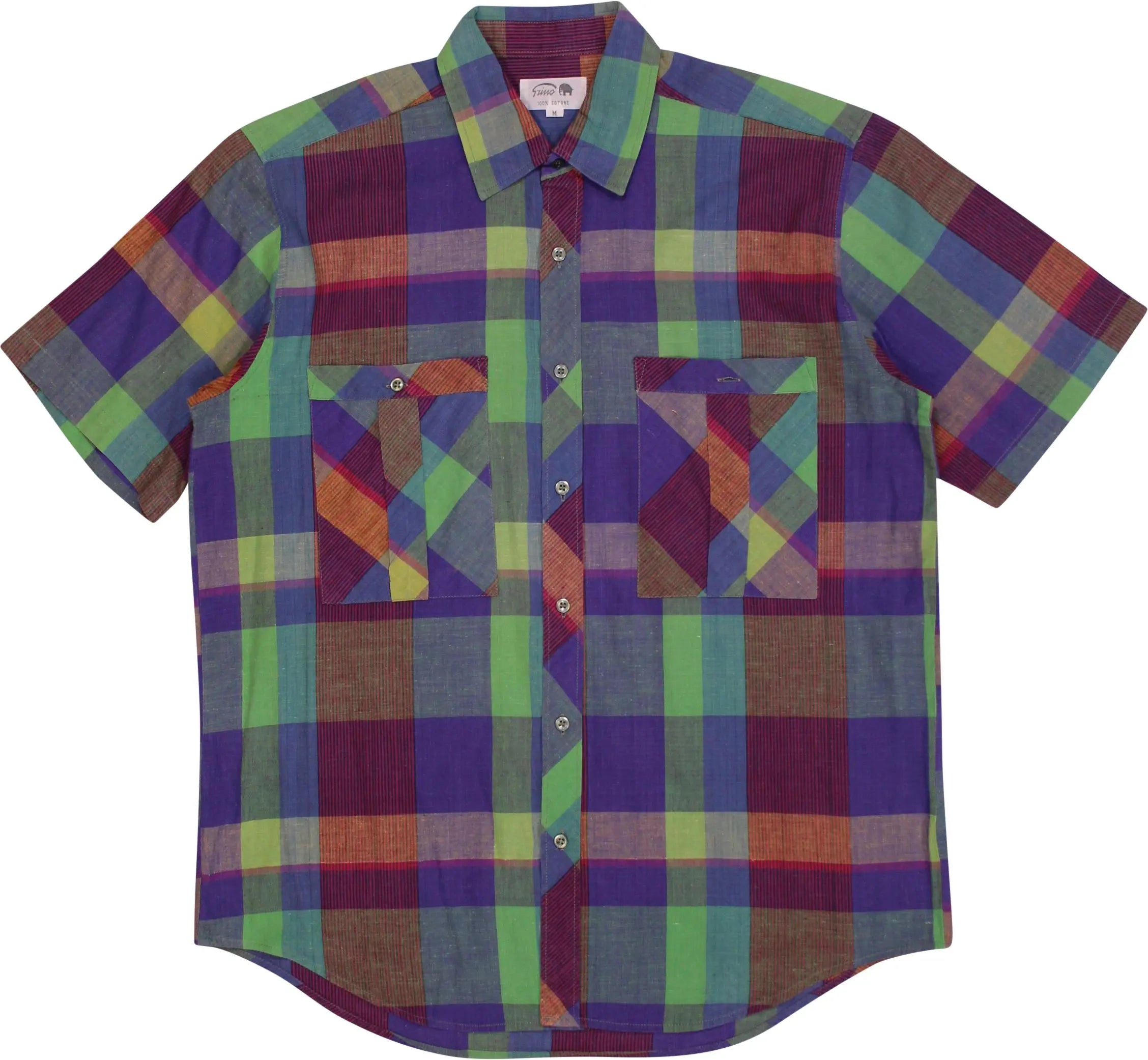 Grino - Checked Short Sleeve Shirt- ThriftTale.com - Vintage and second handclothing
