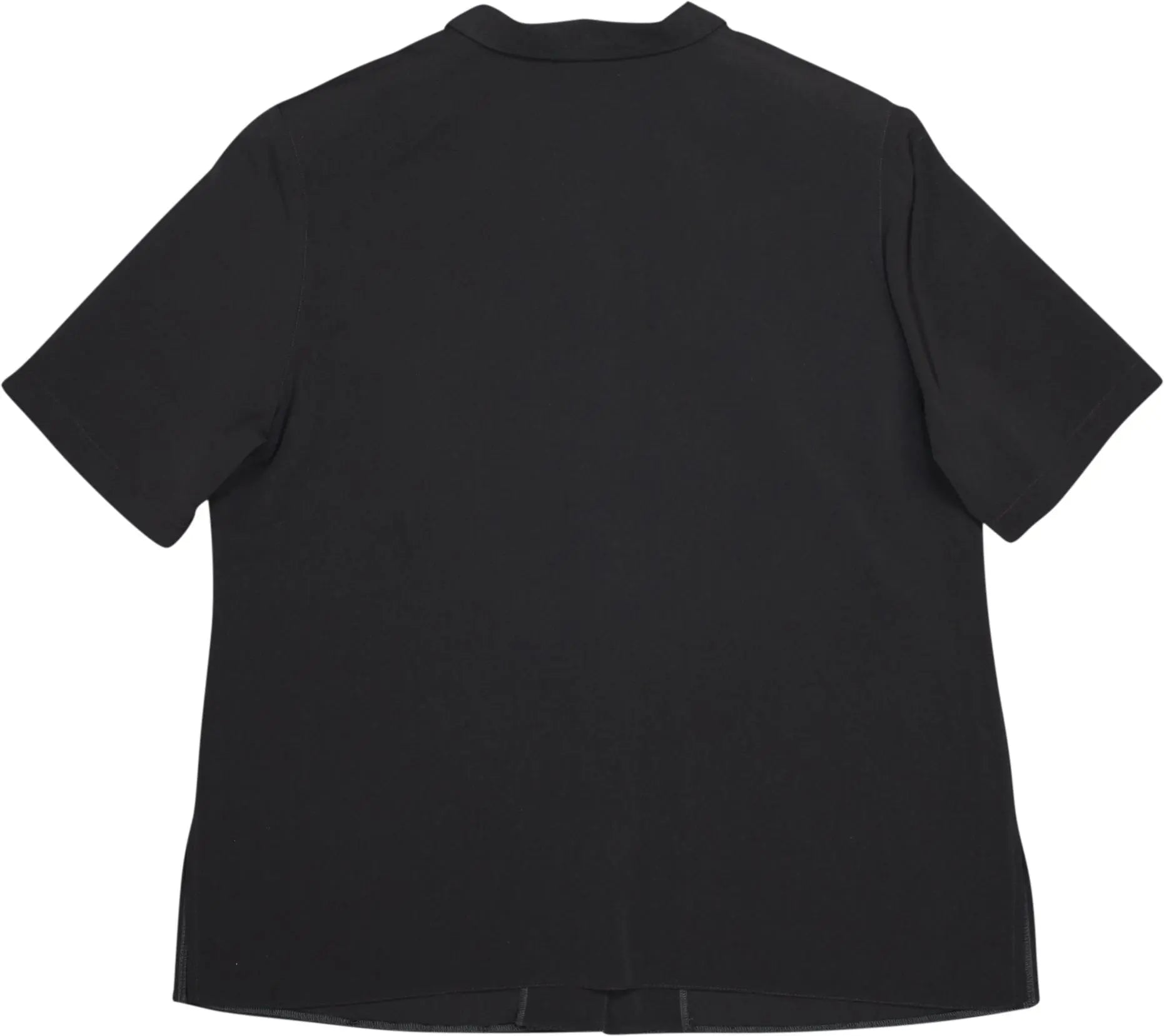 HD fashion - Black Short Sleeve Blouse- ThriftTale.com - Vintage and second handclothing