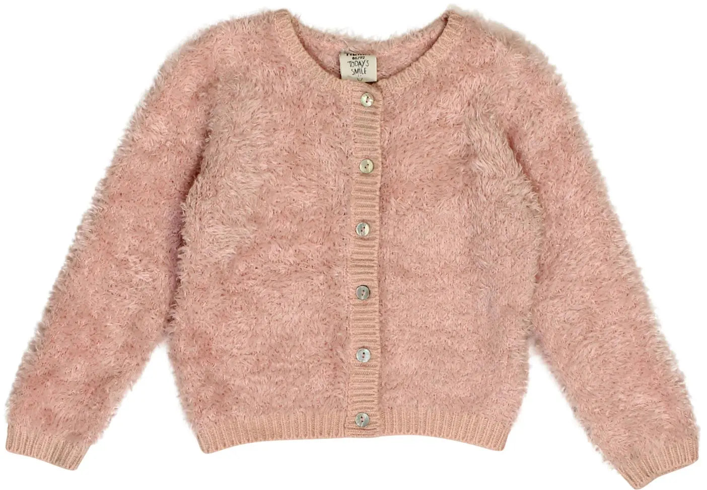 HEMA - Pink Fluffy Cardigan- ThriftTale.com - Vintage and second handclothing