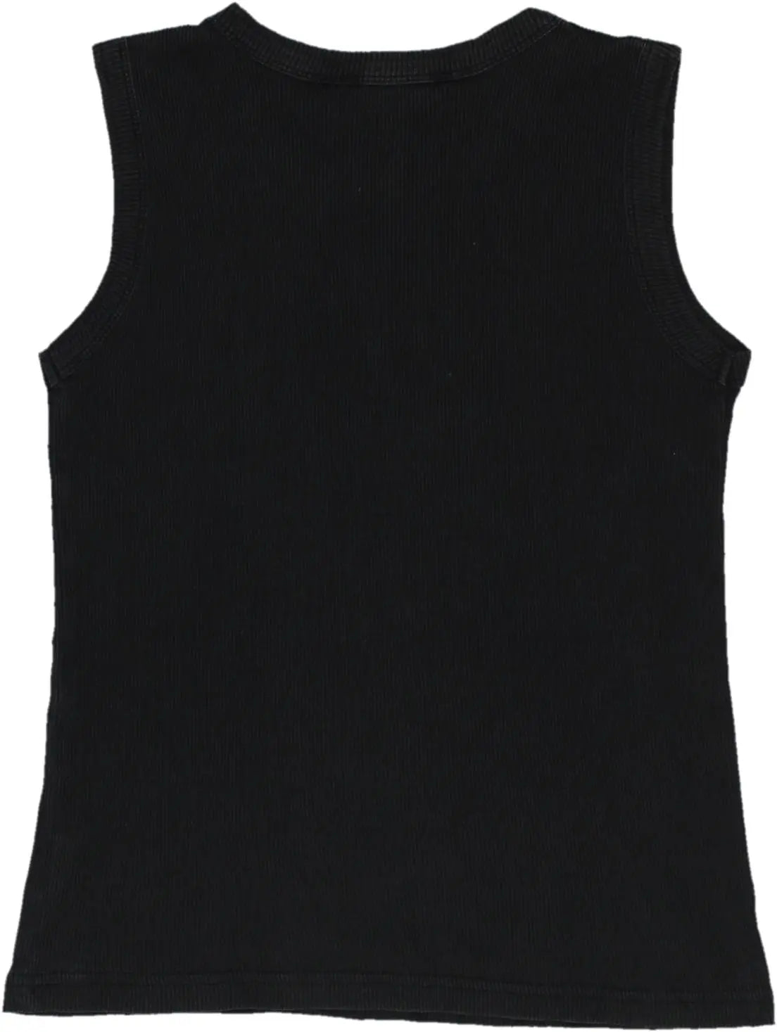 HTX basics - Ribbed Black Singlet- ThriftTale.com - Vintage and second handclothing
