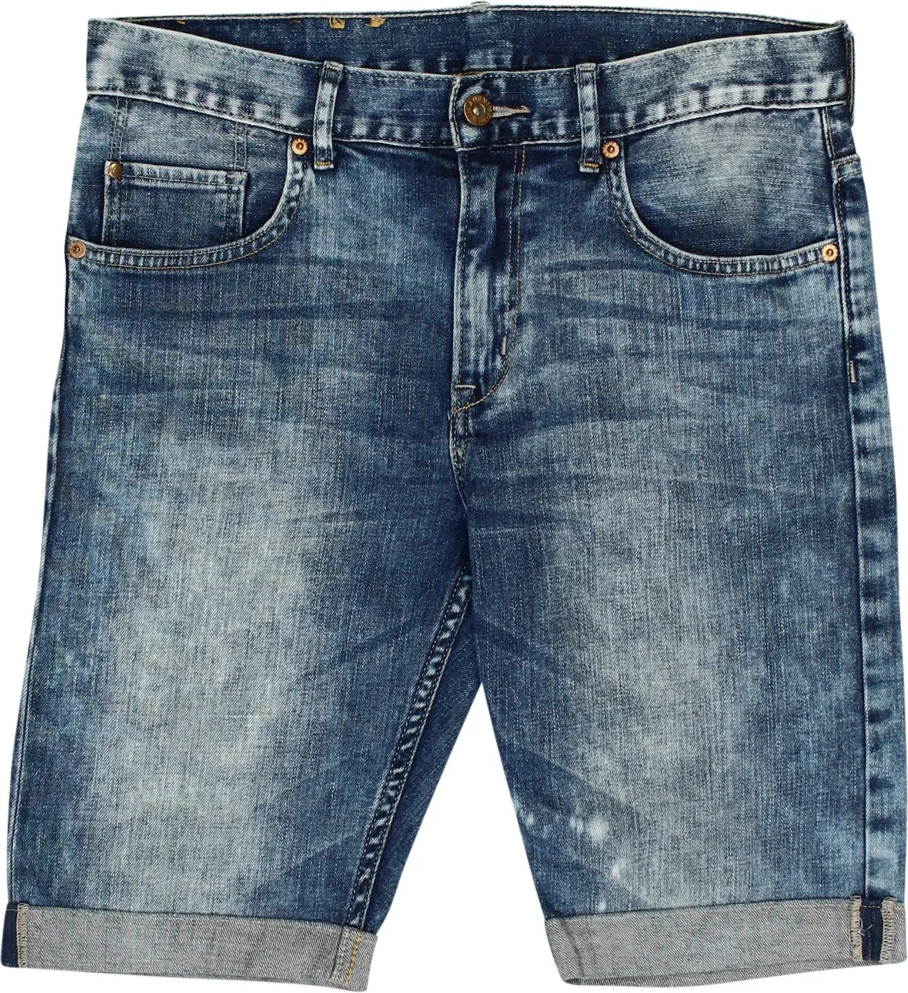 H&M - Blue Denim Shorts- ThriftTale.com - Vintage and second handclothing