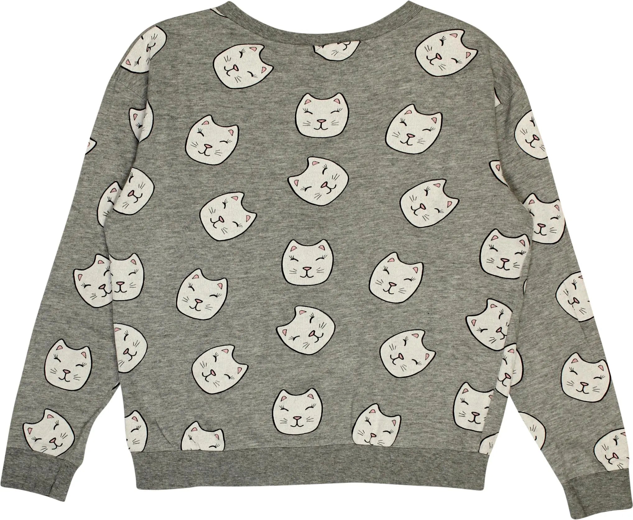 H&M - Cat Print Sweater- ThriftTale.com - Vintage and second handclothing